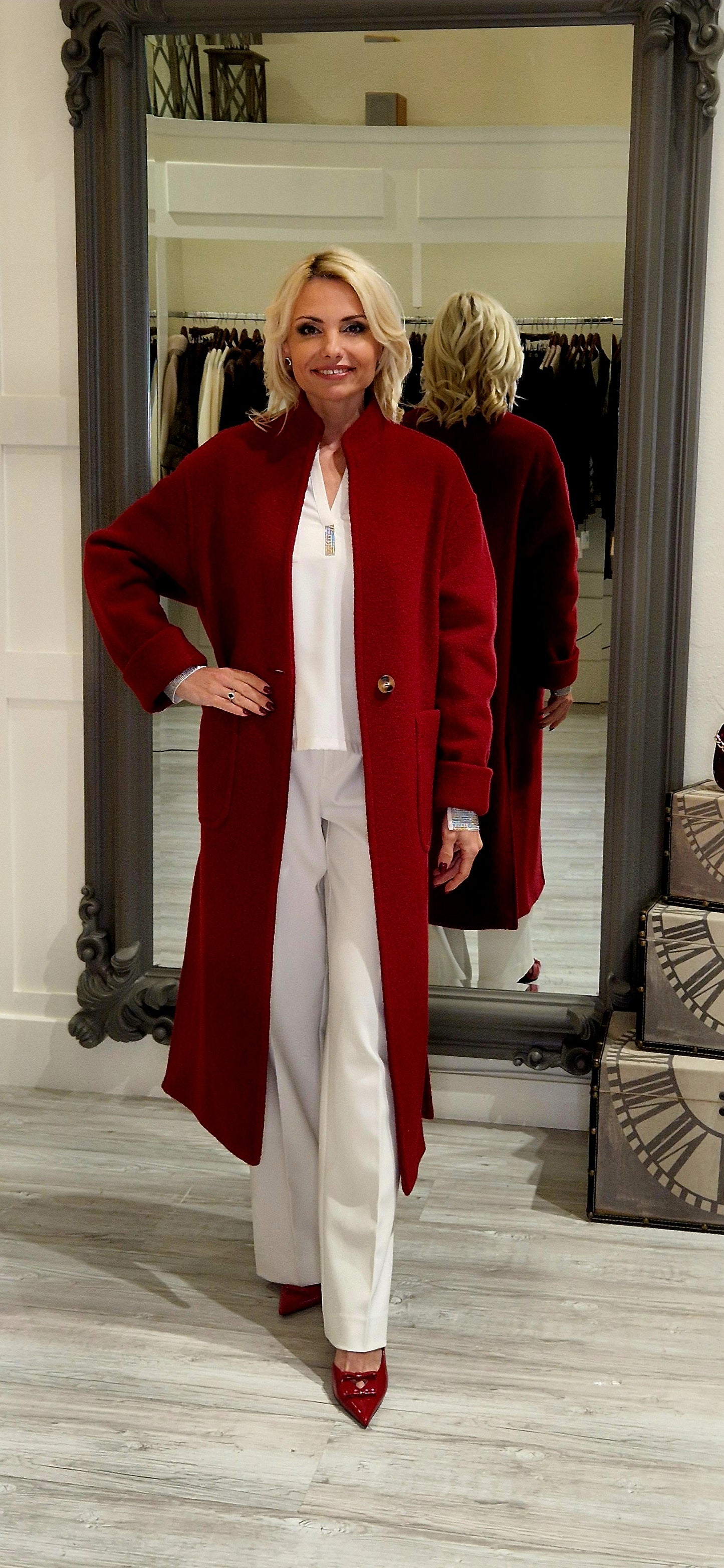 Deep Red Classical Coat