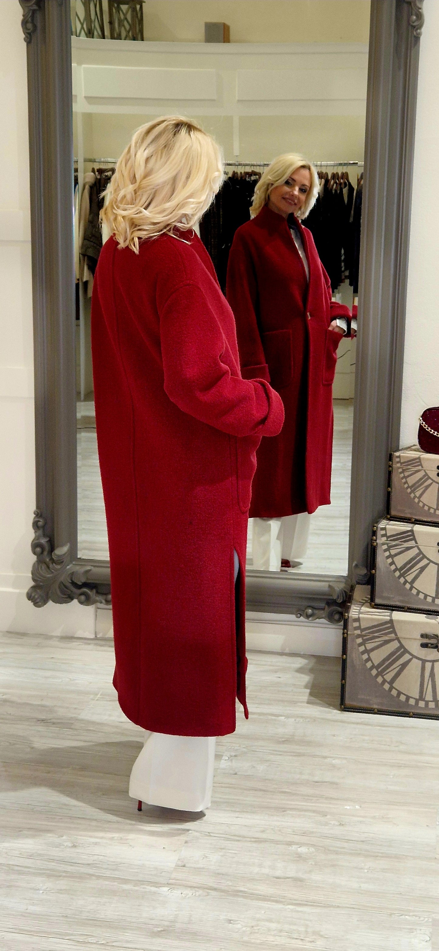 Deep Red Classical Coat
