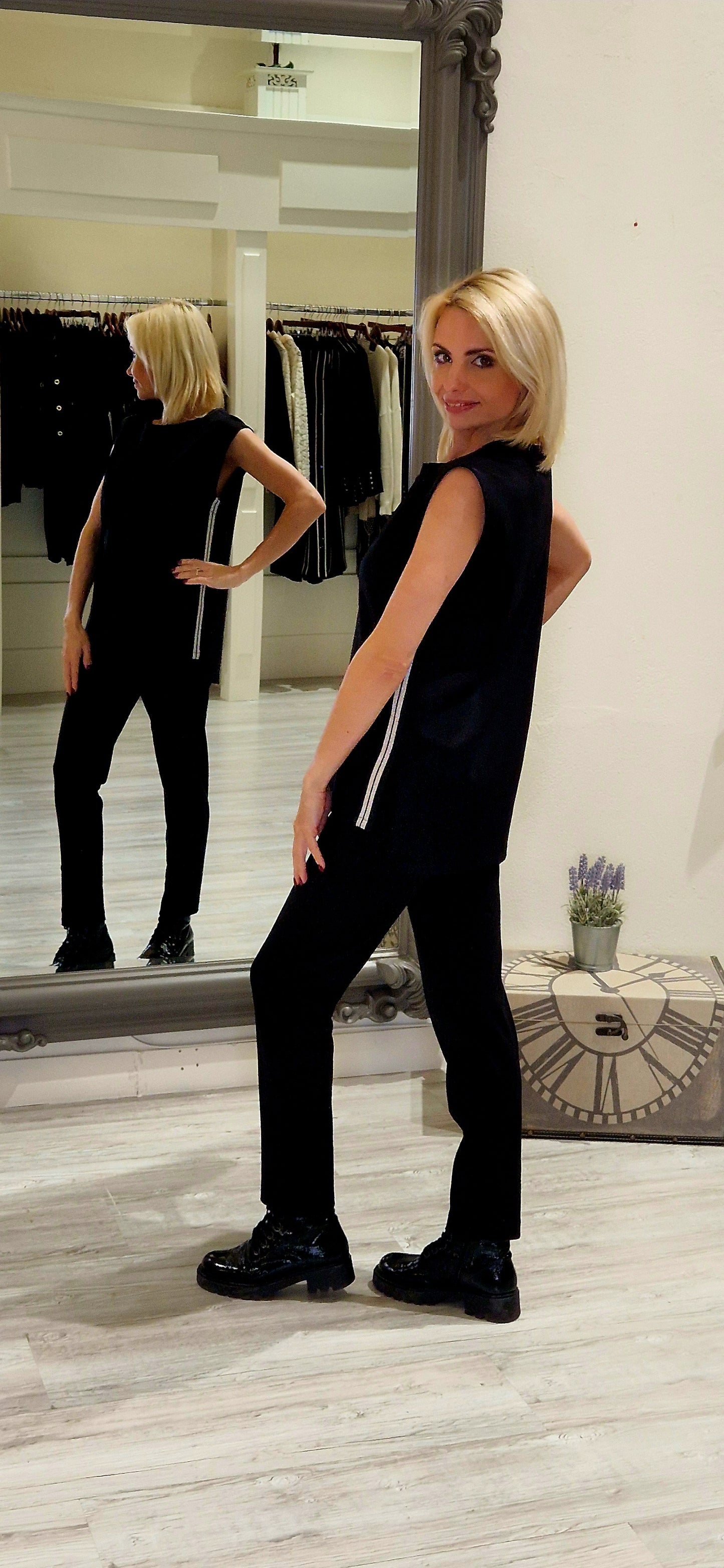 Black Side Stripe Tabard