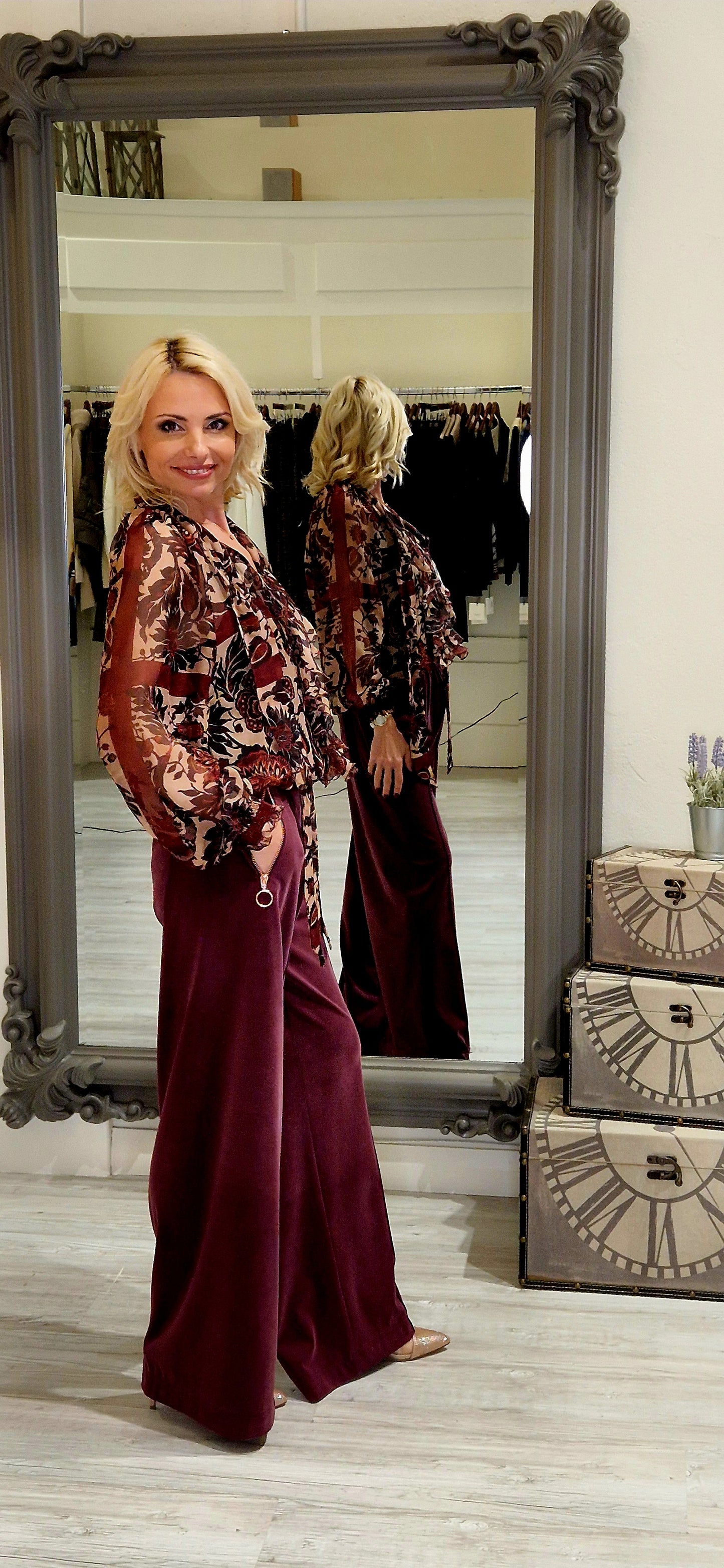 Burgundy Trousers