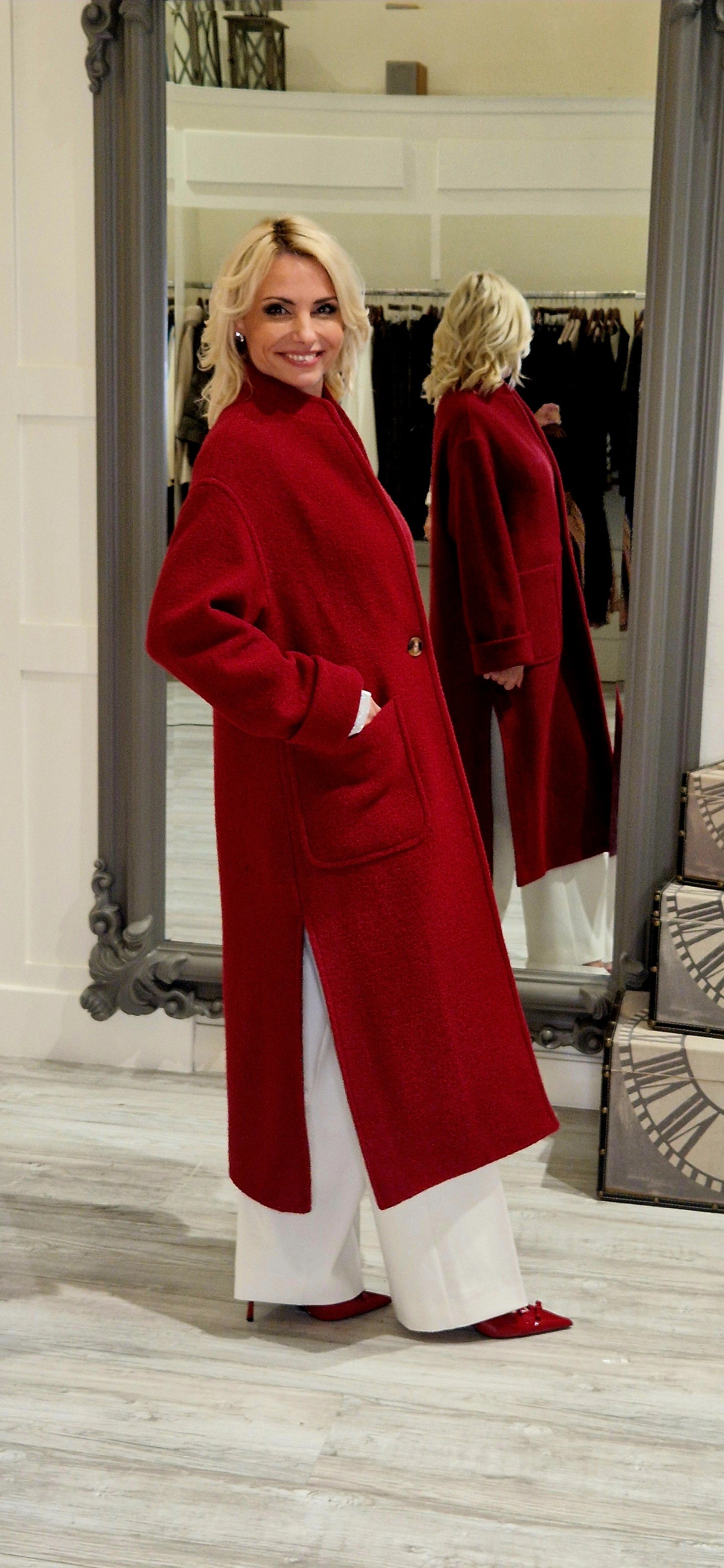 Deep Red Classical Coat
