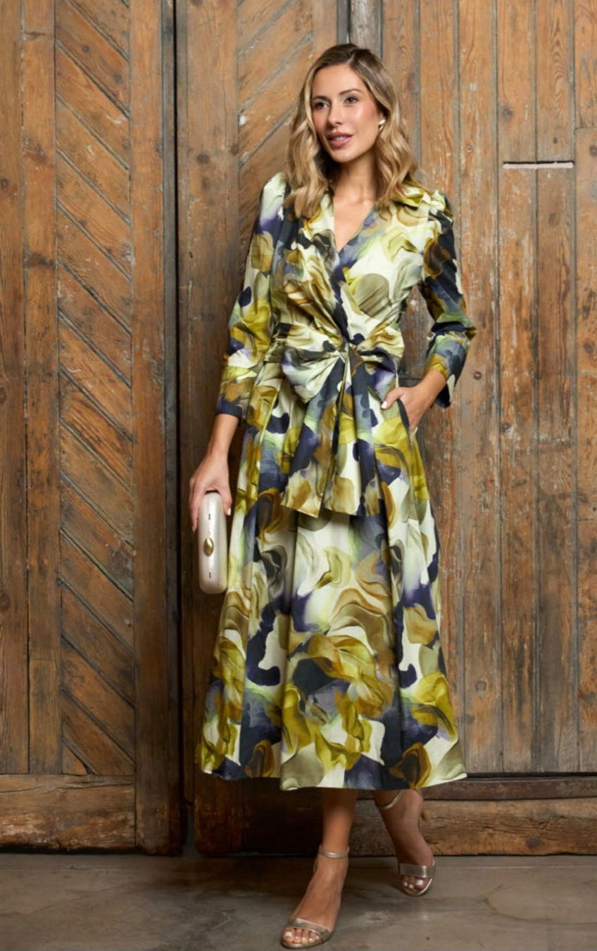 Ziva Purple/Lime Multicolour Dress