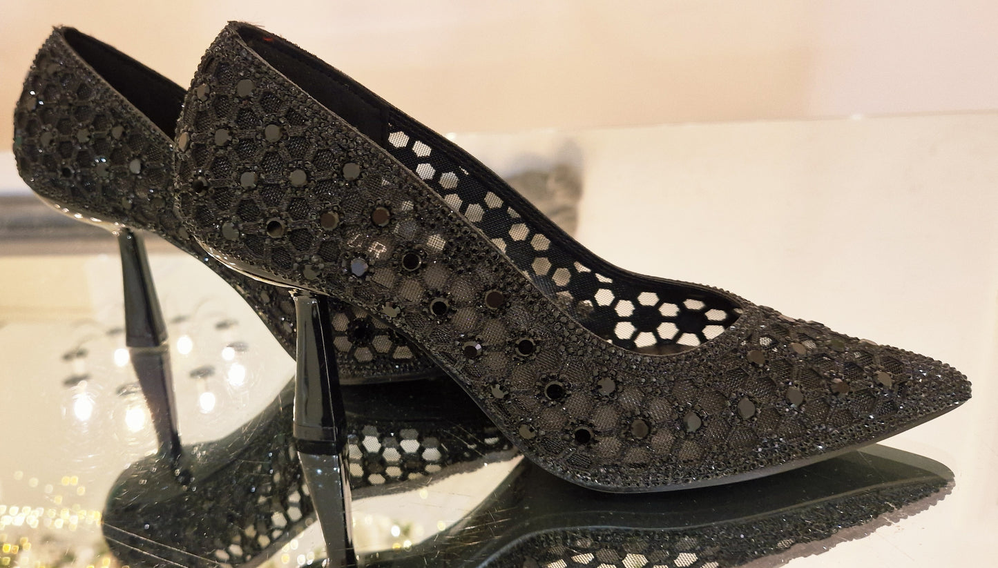 Black Kitten Heel