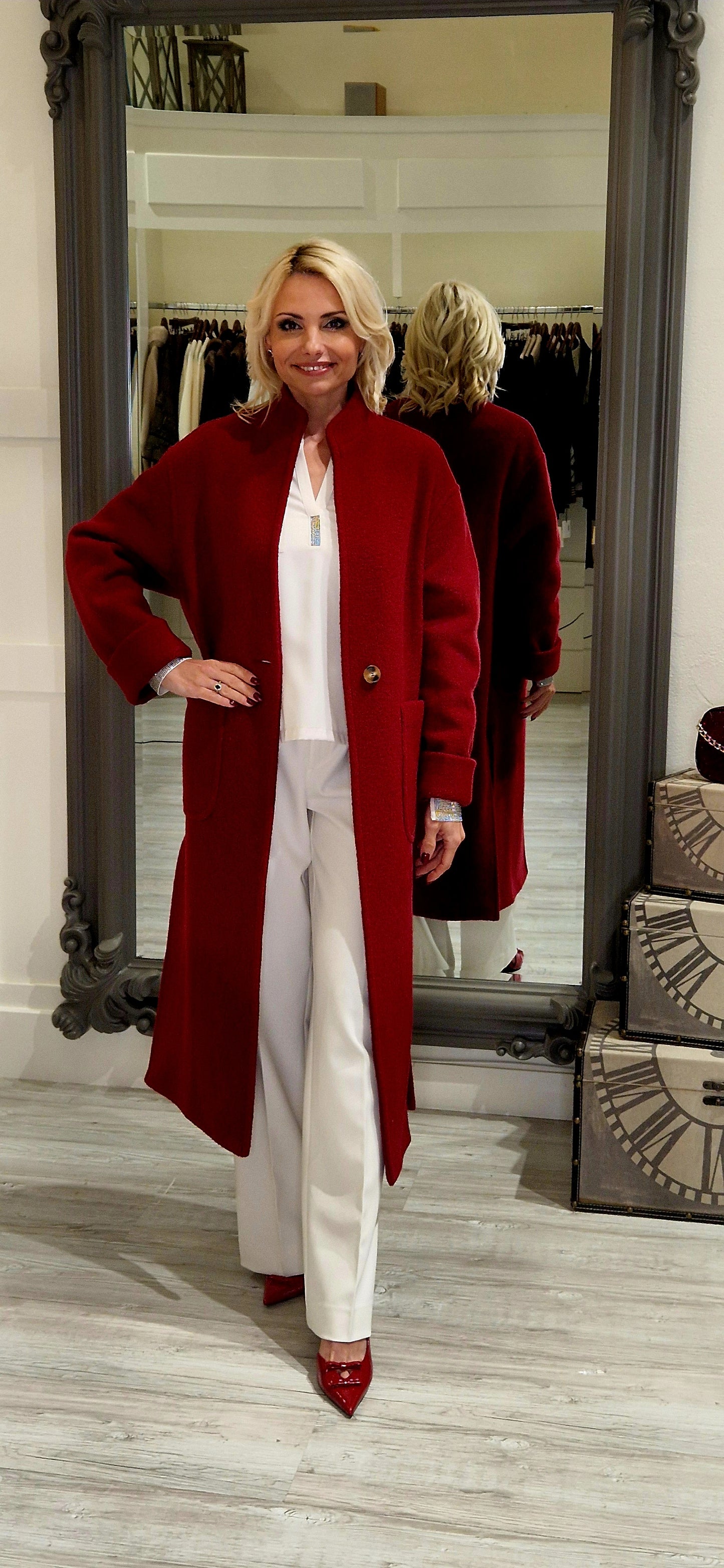 Deep Red Classical Coat