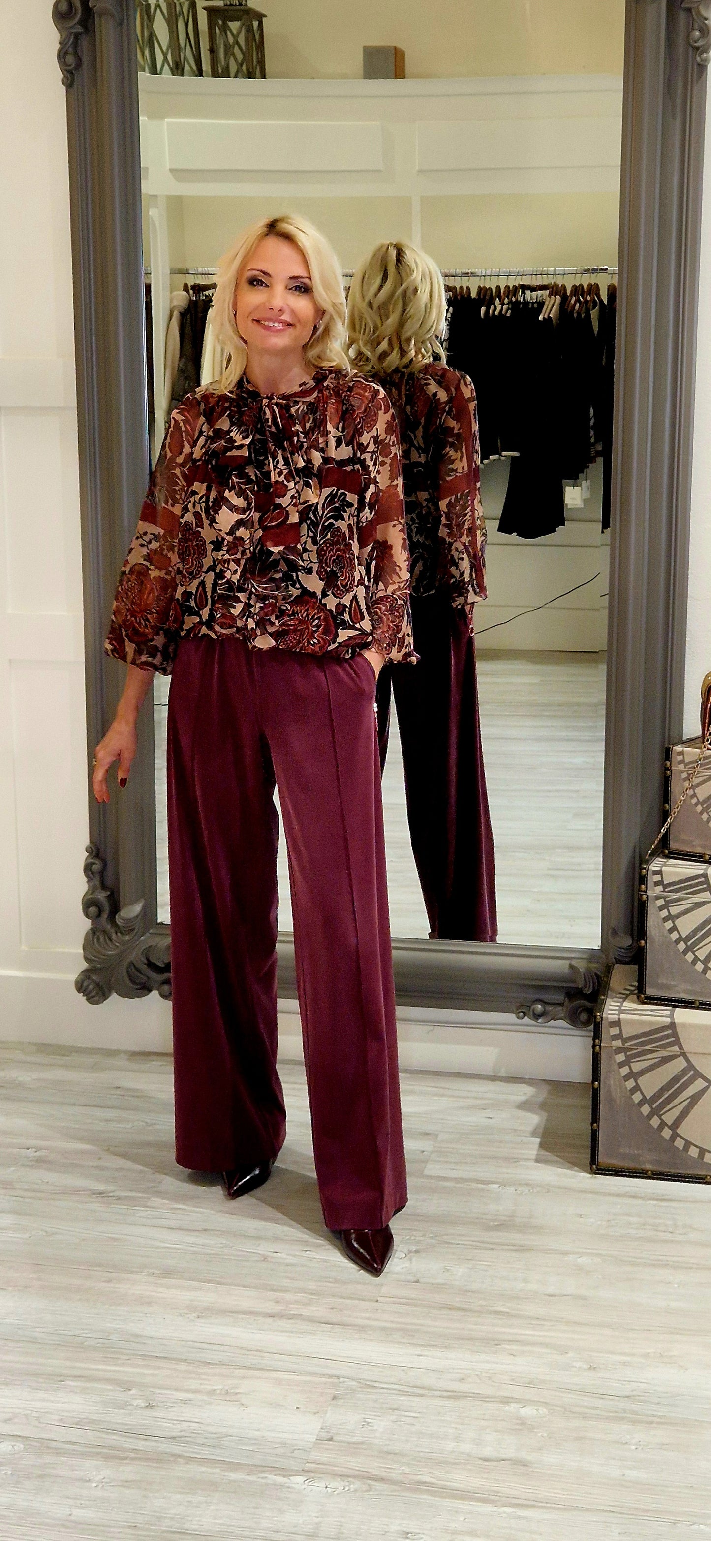 Burgundy Trousers