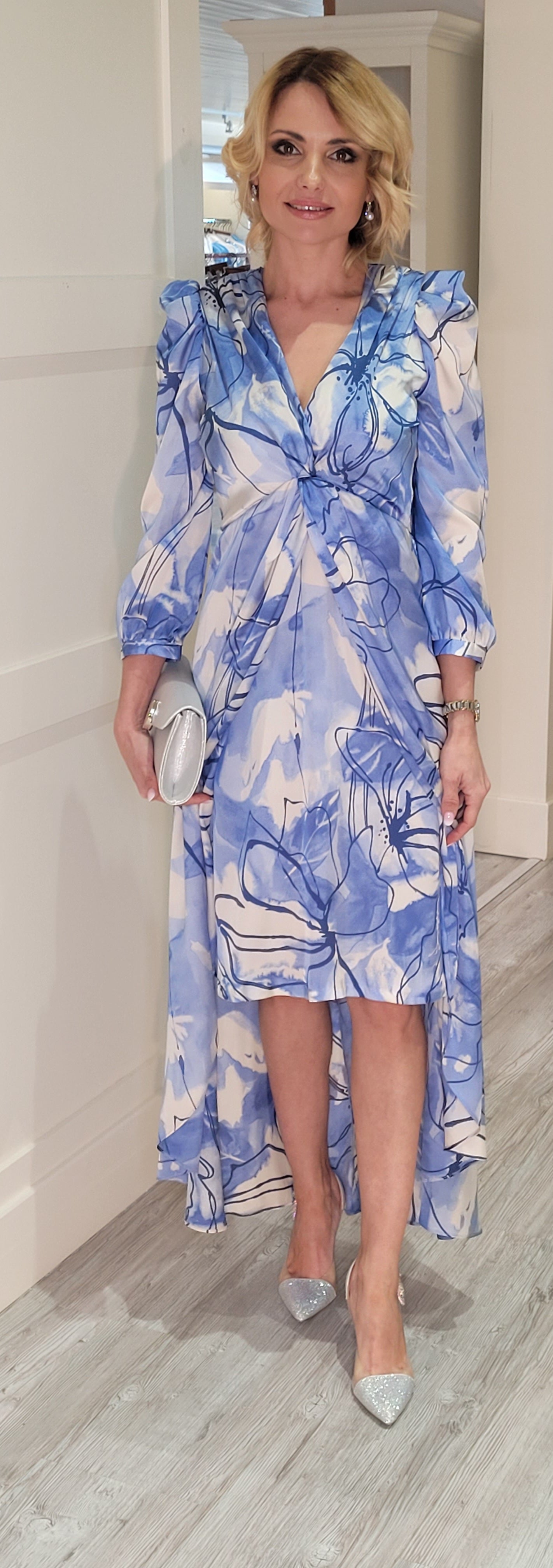 6Riva Sea Blue Dress