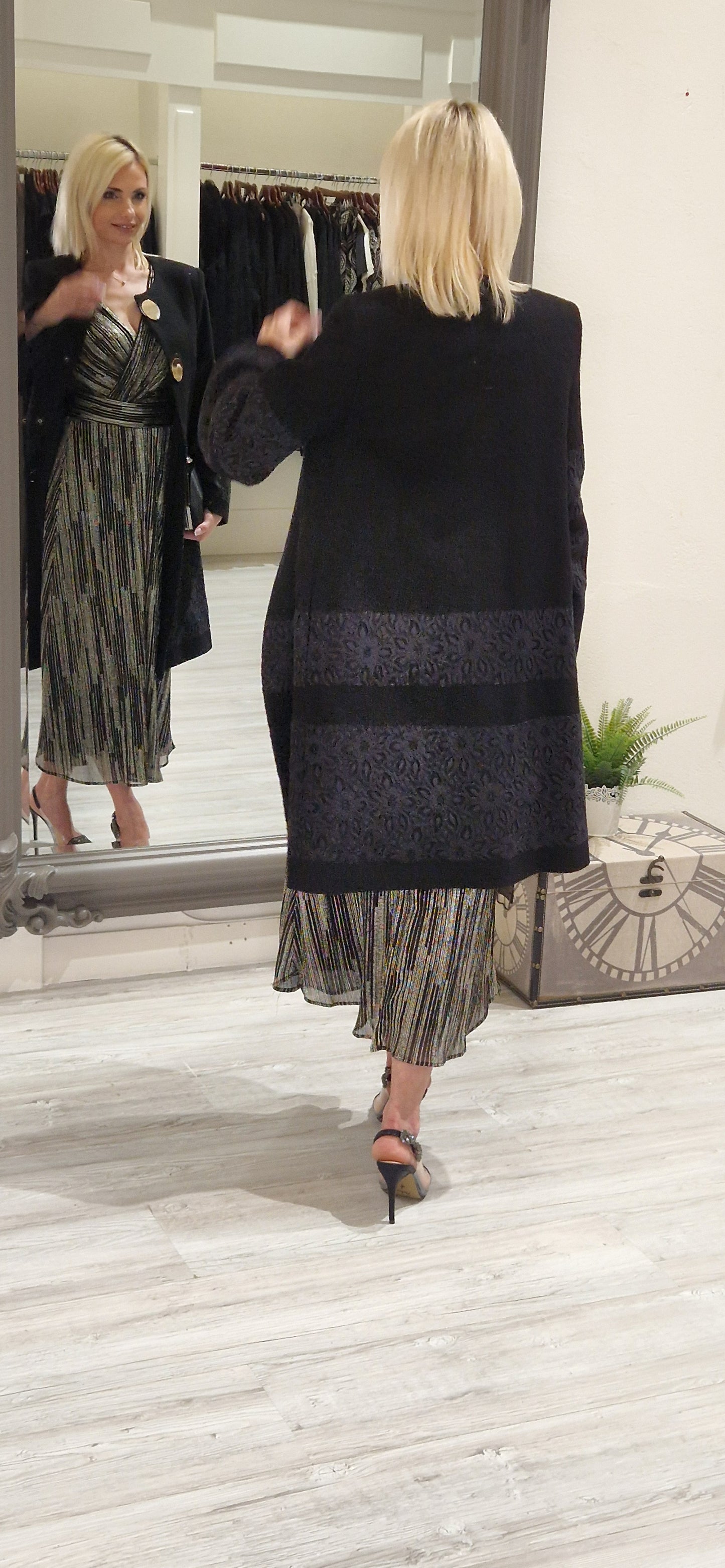 Black And Gold Shimmer Dress