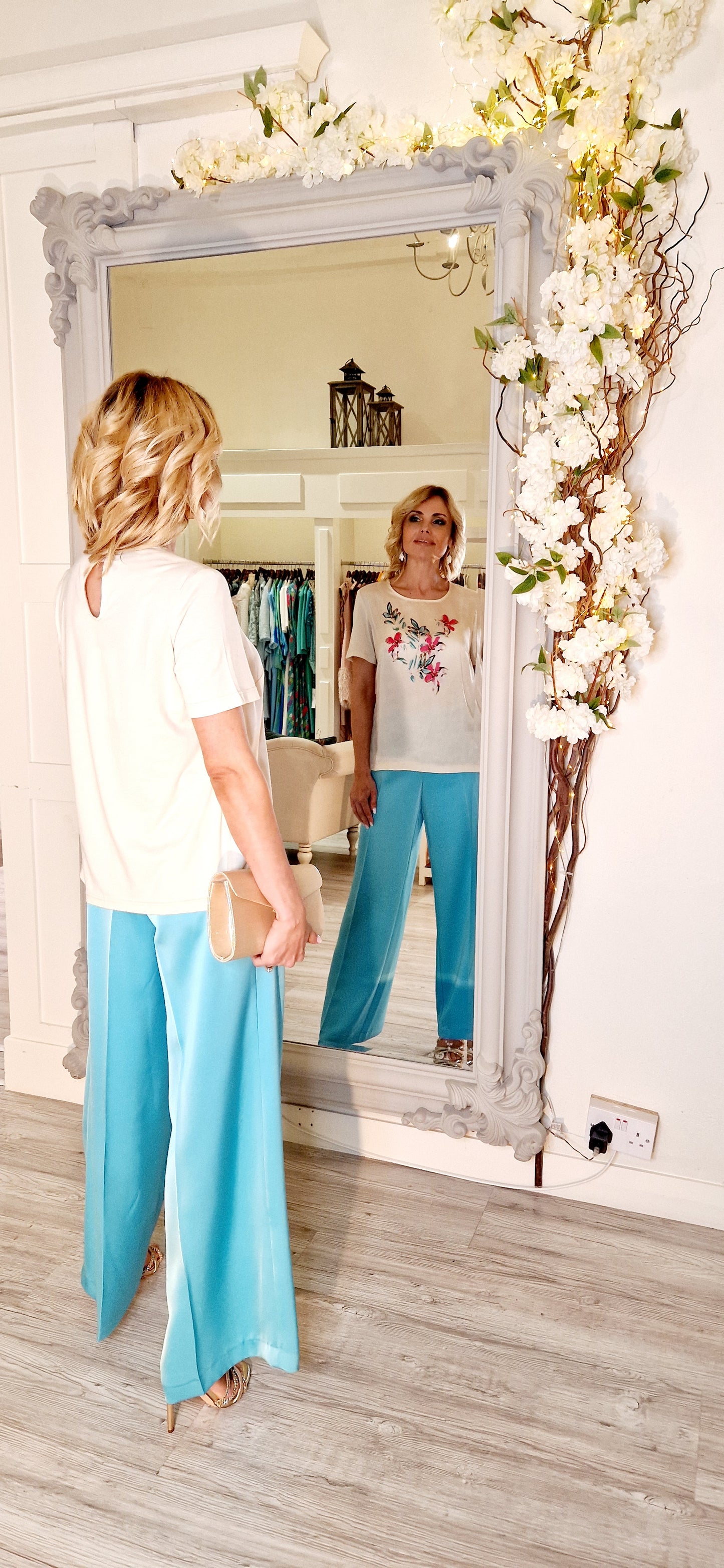 Turquoise Palazzo Trousers