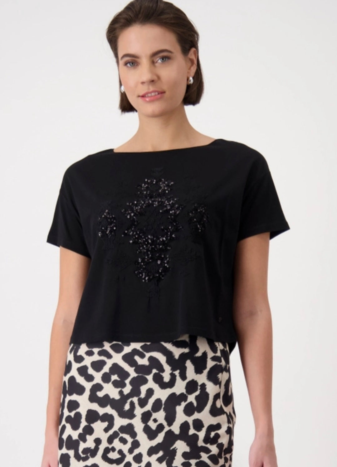 Black Top With Sparkle Details