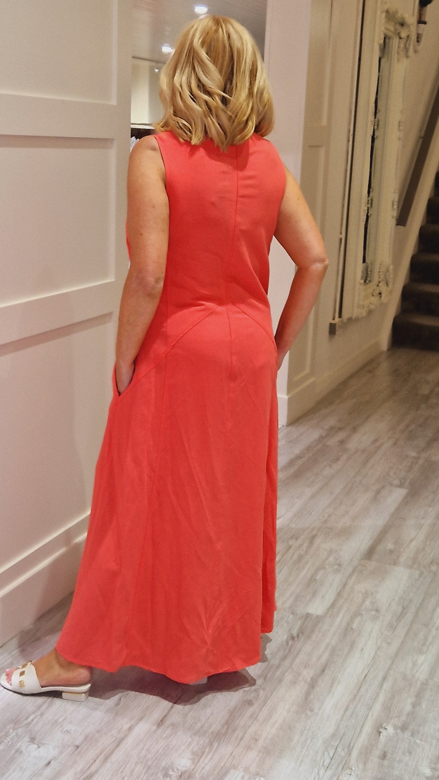 Coral Long Dress