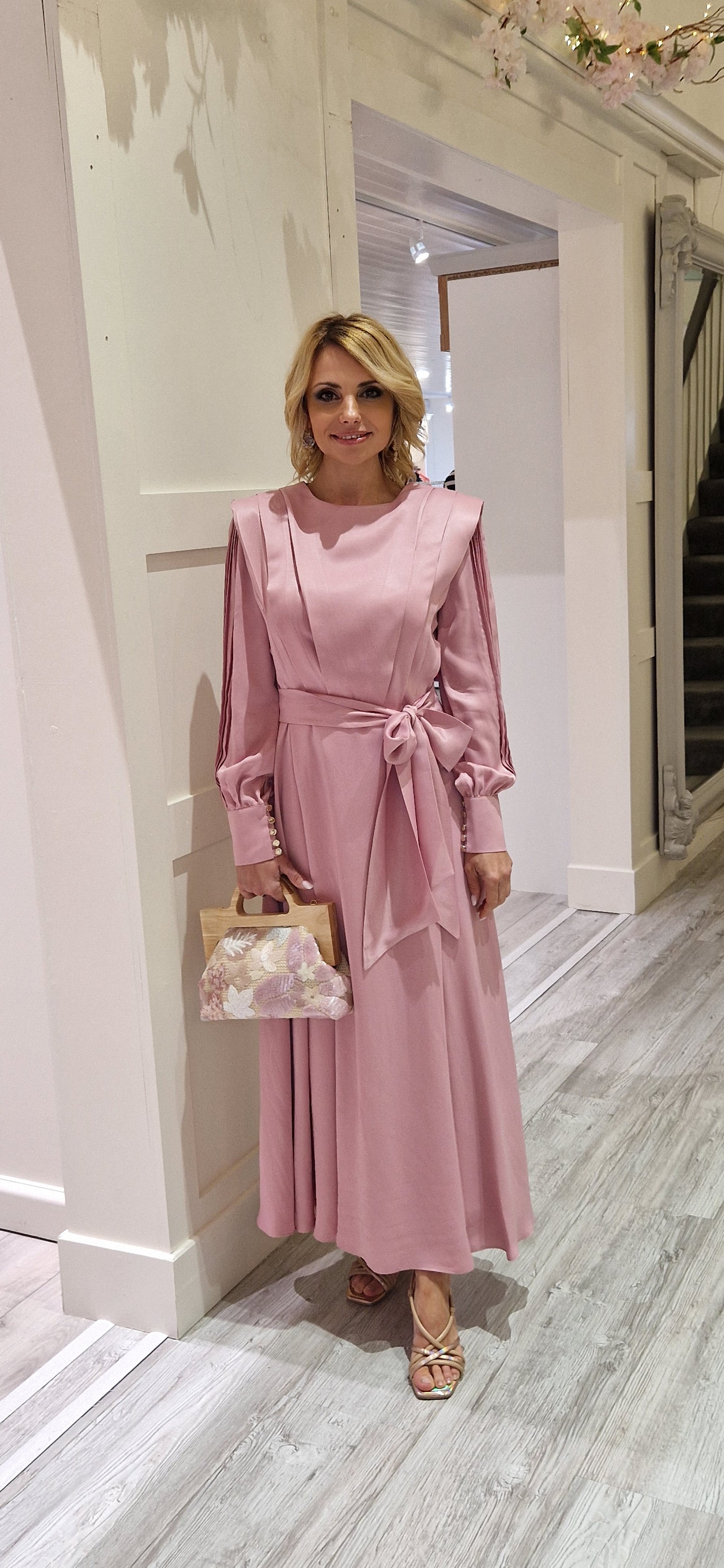 Pink Pleat Dress