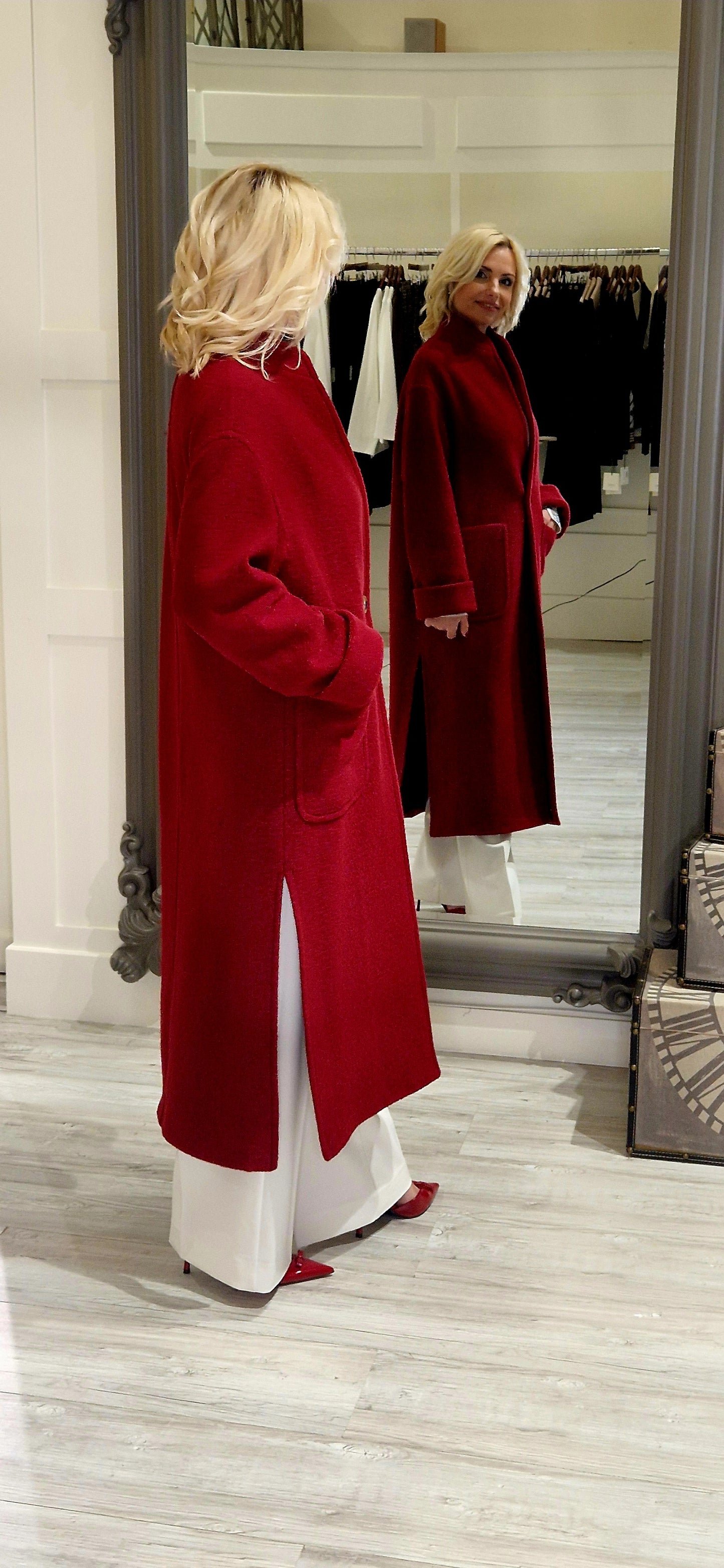 Deep Red Classical Coat