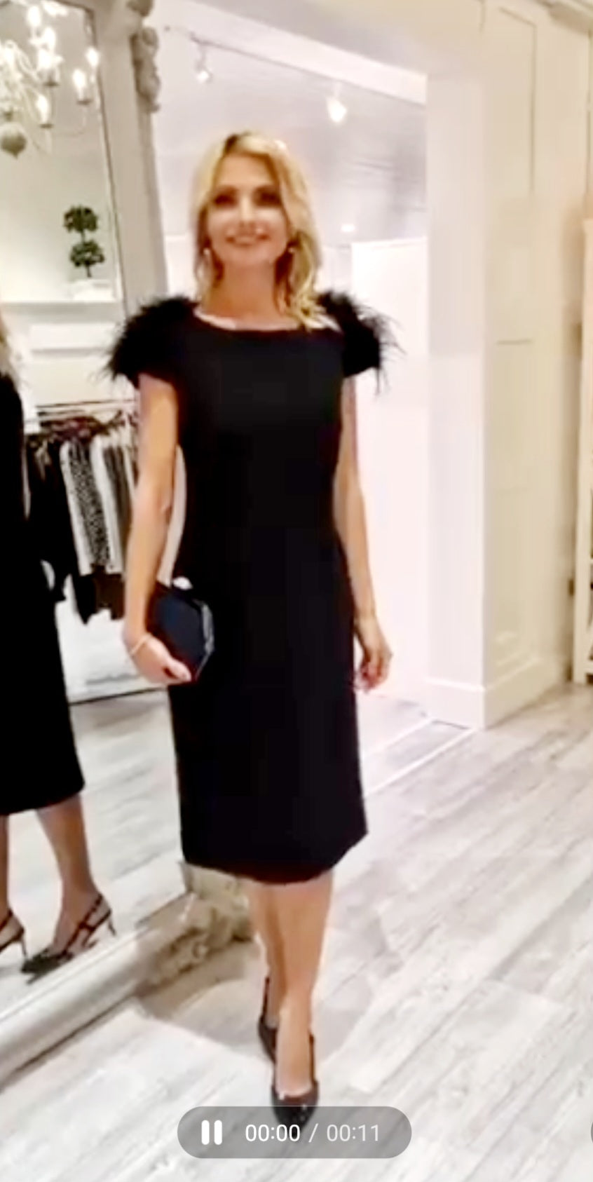 Black Classic Midi Dress