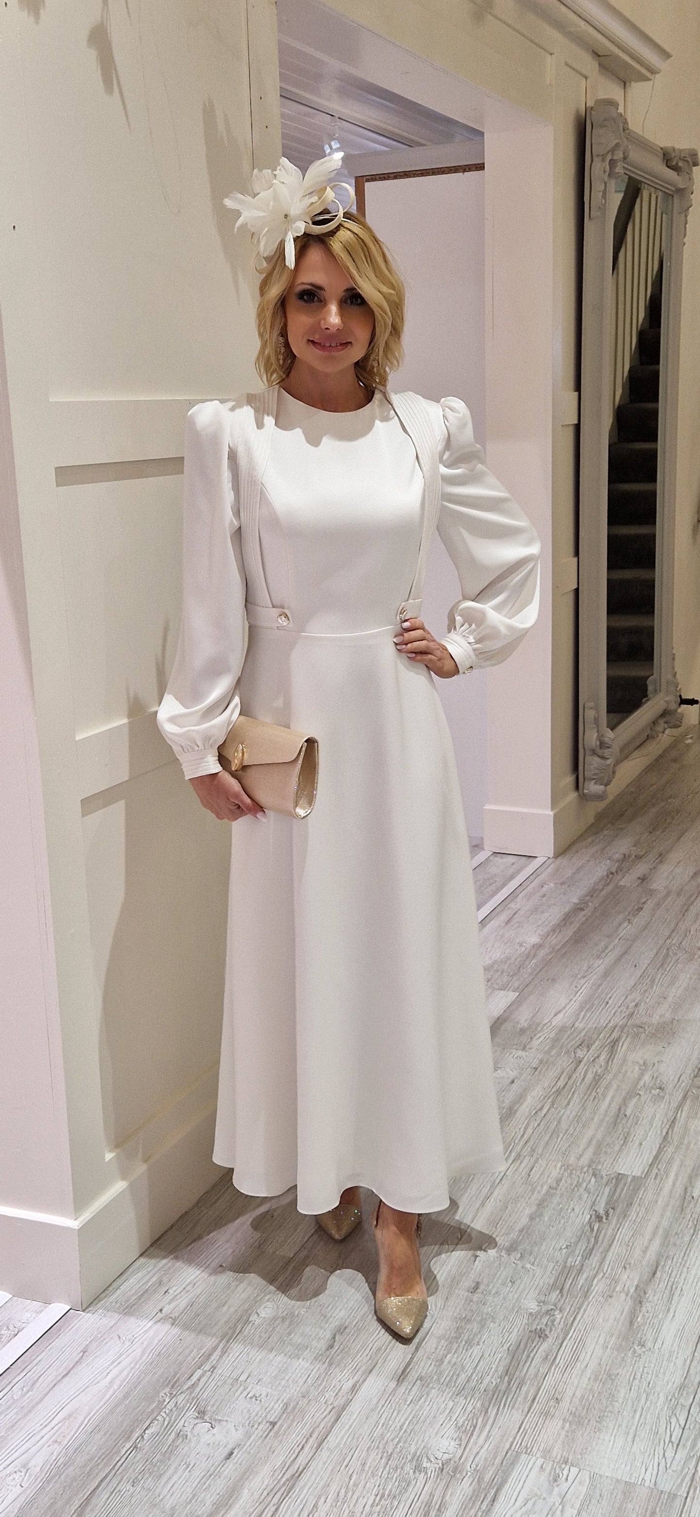 Ecru Midi Dress