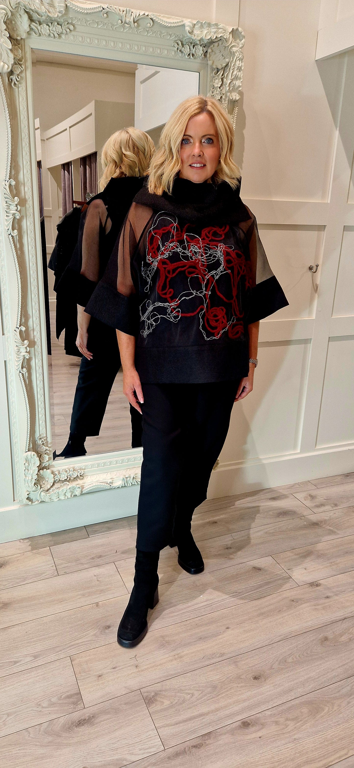 Black Chiffon Top
