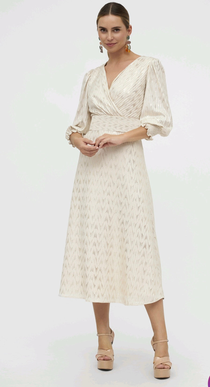 Marma Champagne Midi Dress