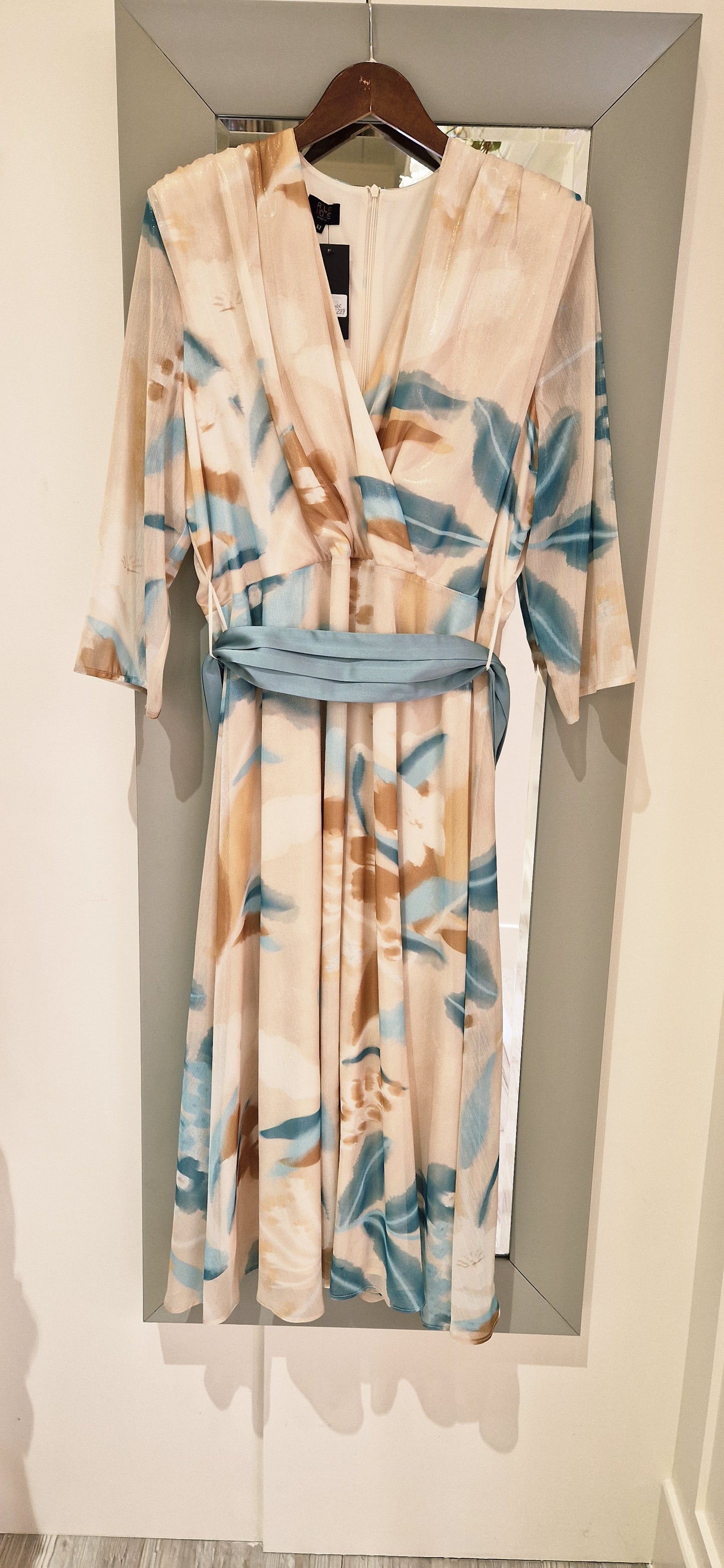 Turquoise Gold Midi Dress