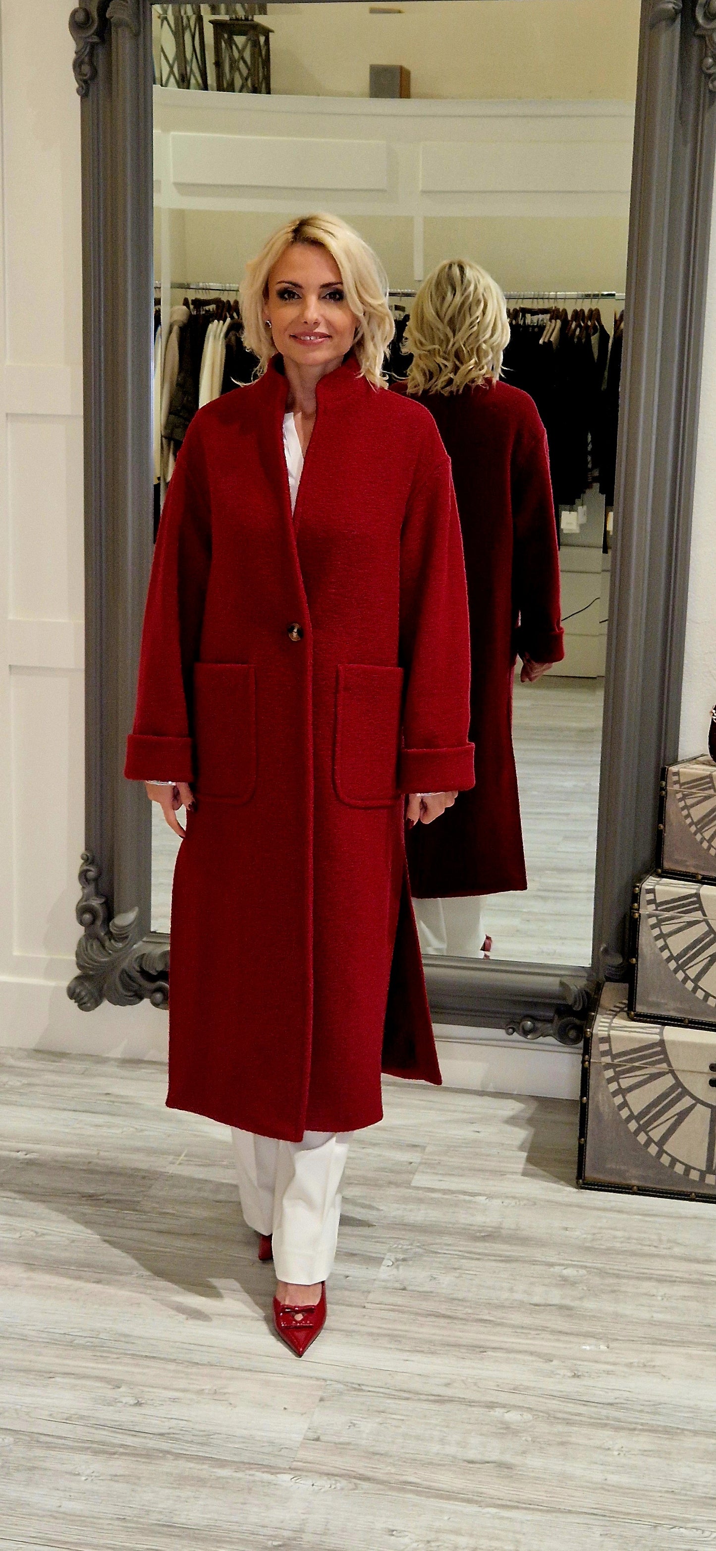 Deep Red Classical Coat