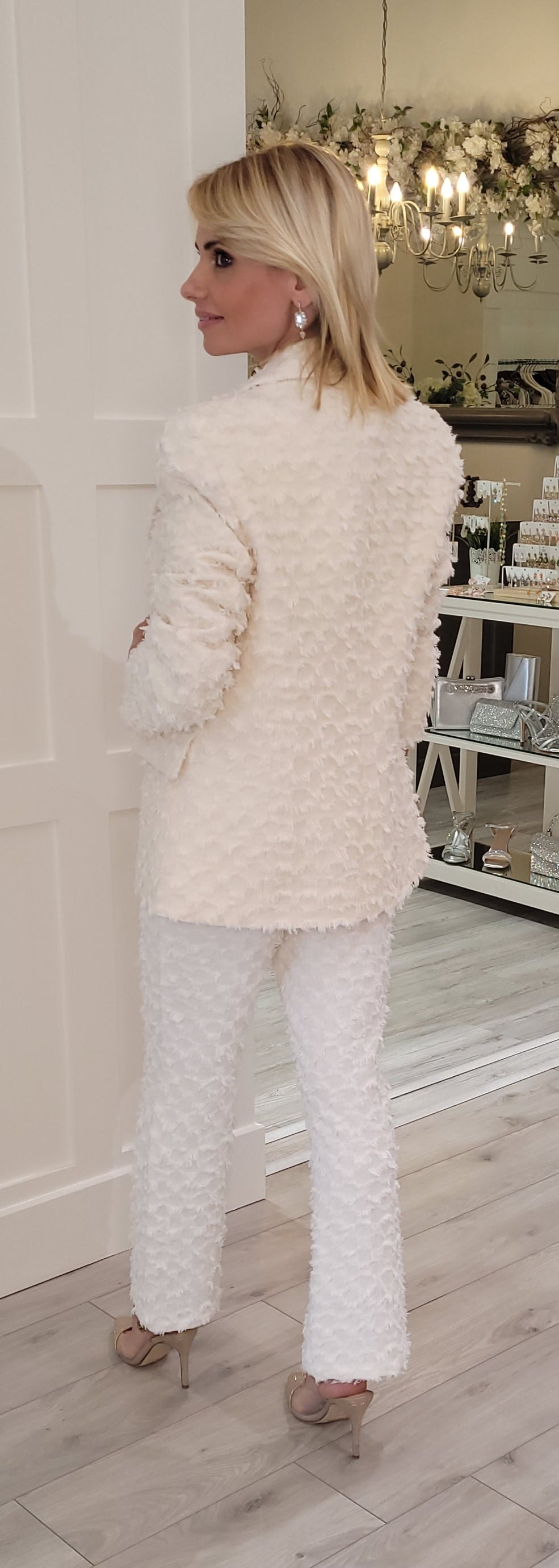Cream Jacket With Beautiful Details