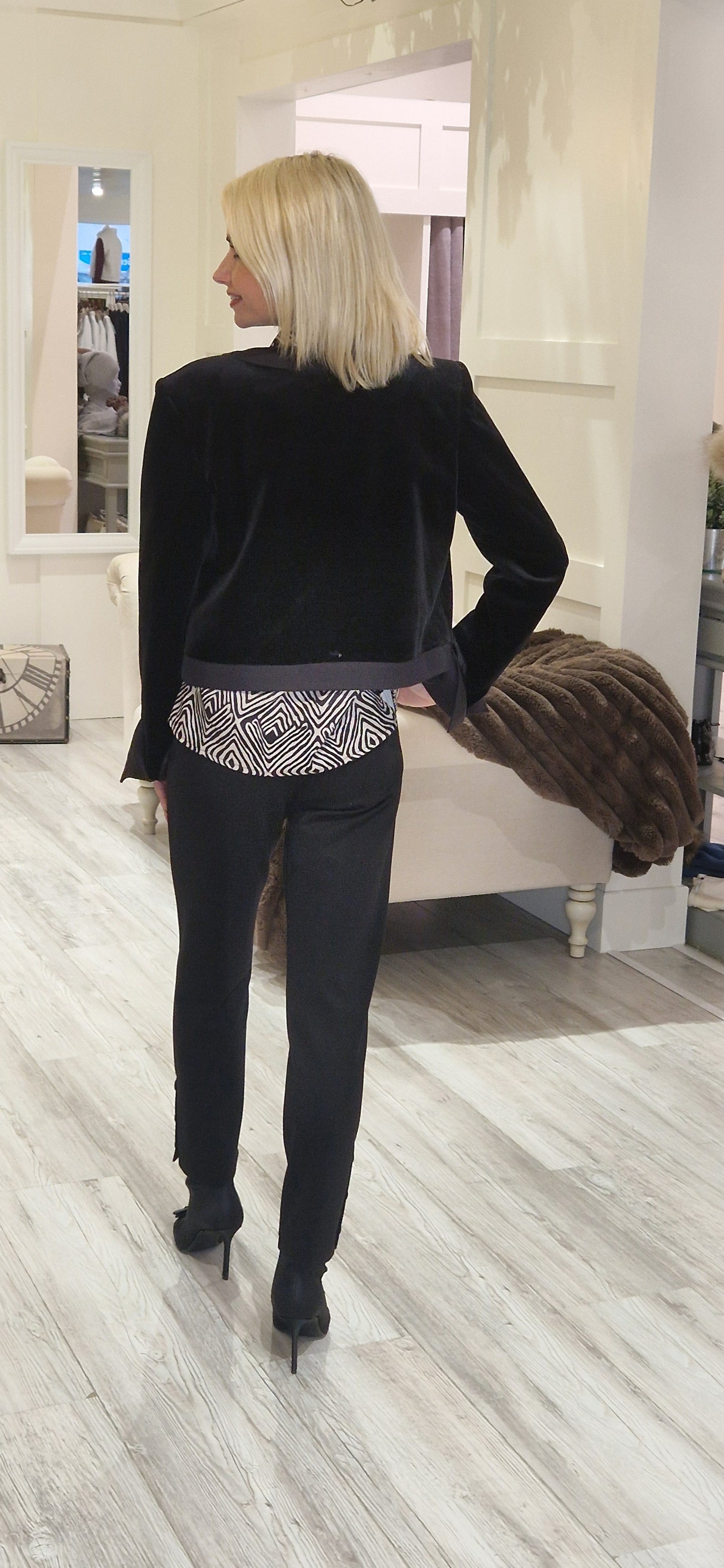 Black & Beige Contentric Diamond Shirt