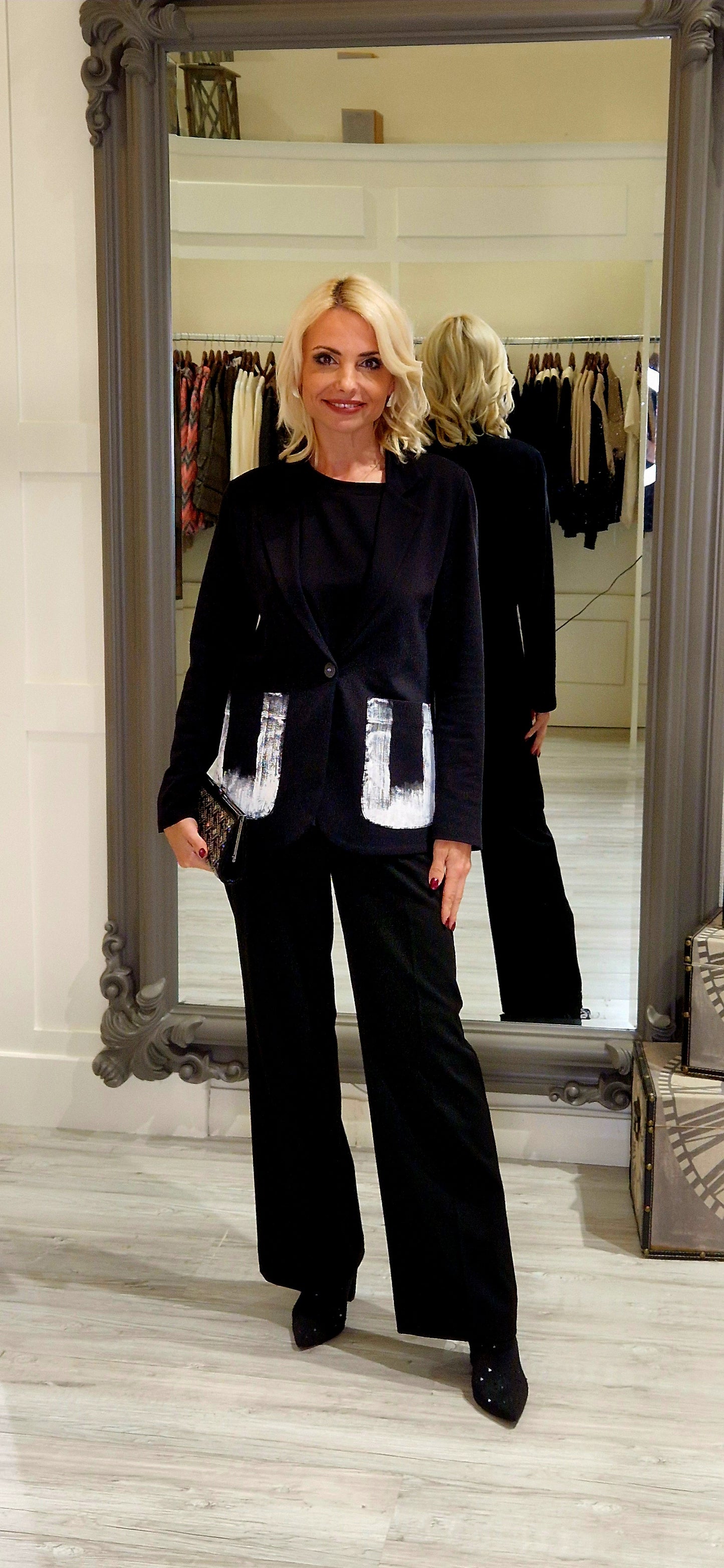 Black Straight-leg Trousers