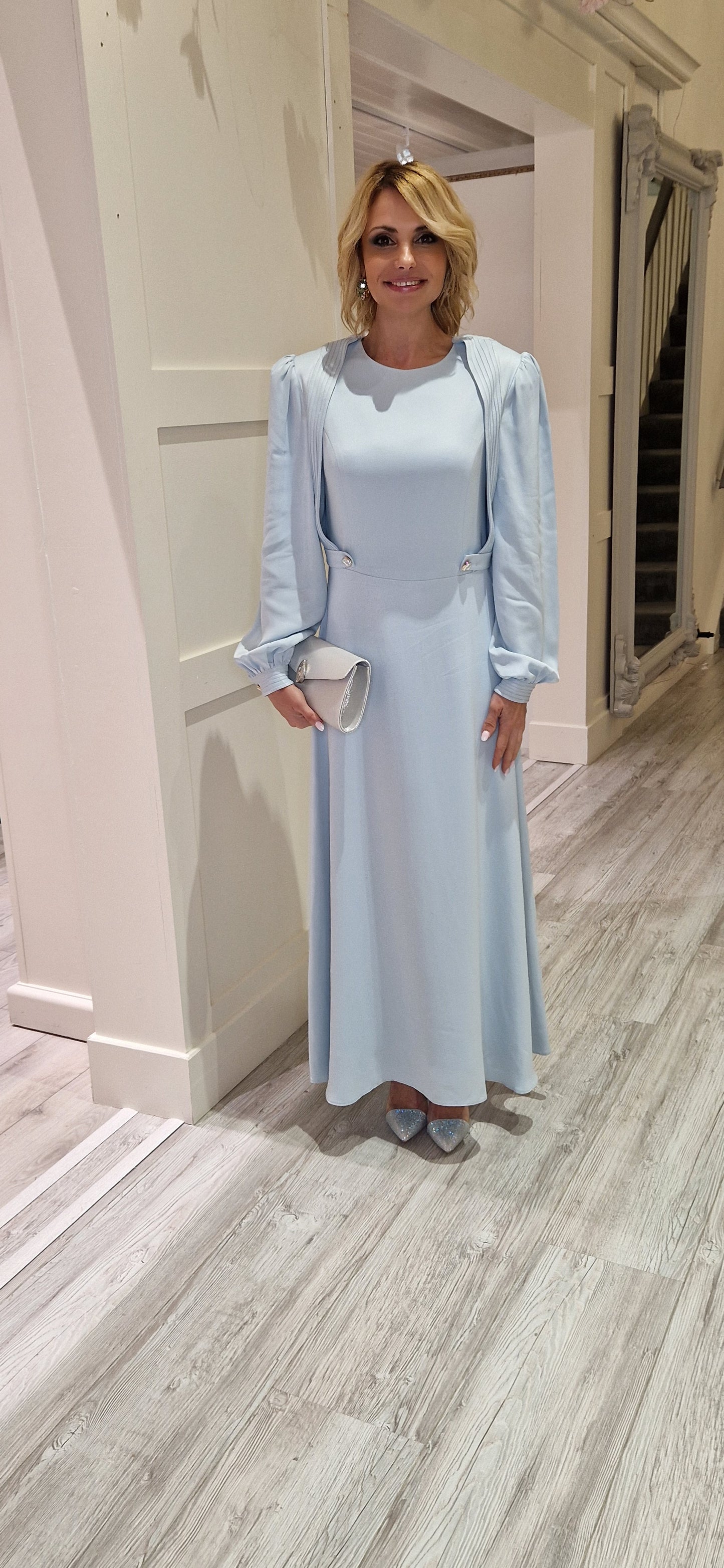 Powder Blue Midi Dress
