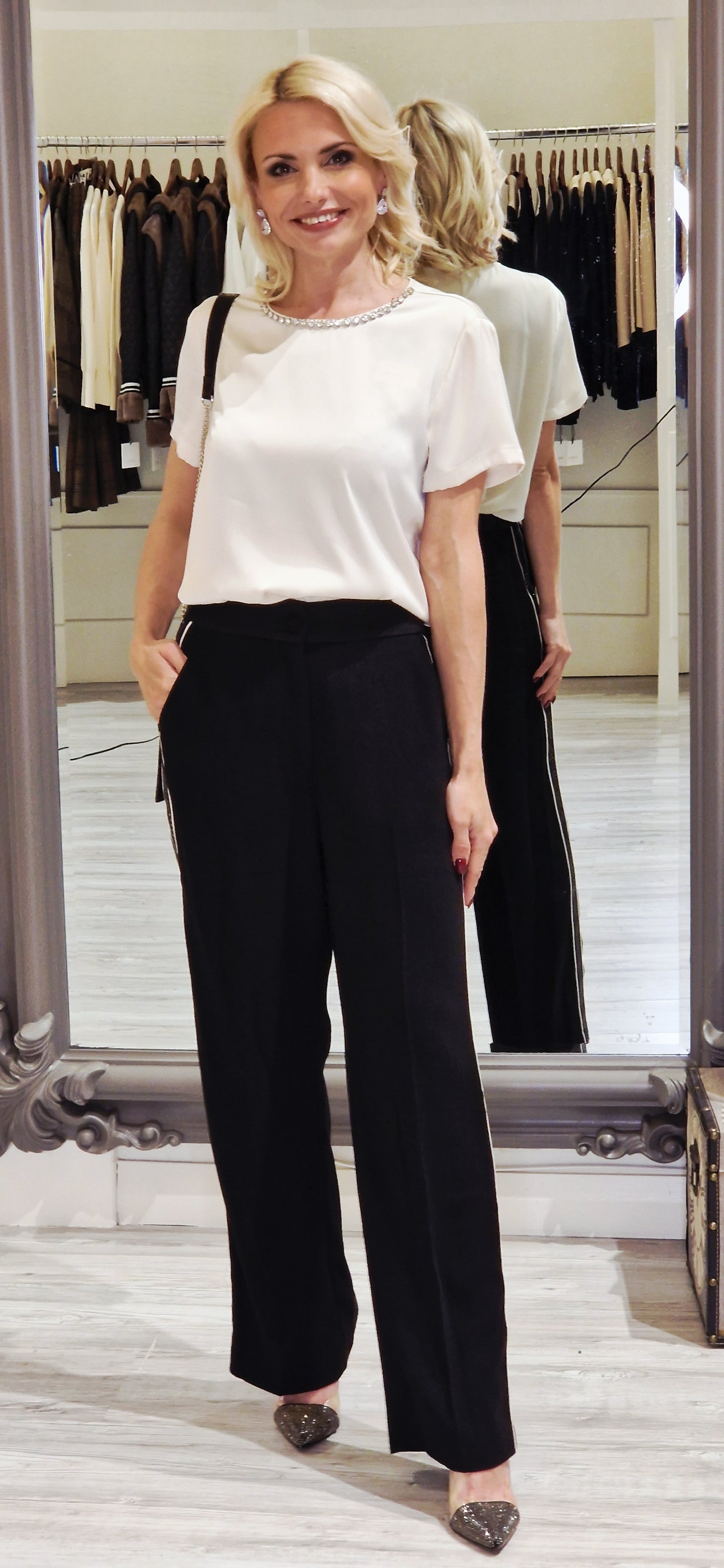 Vanilla Diamonte Top