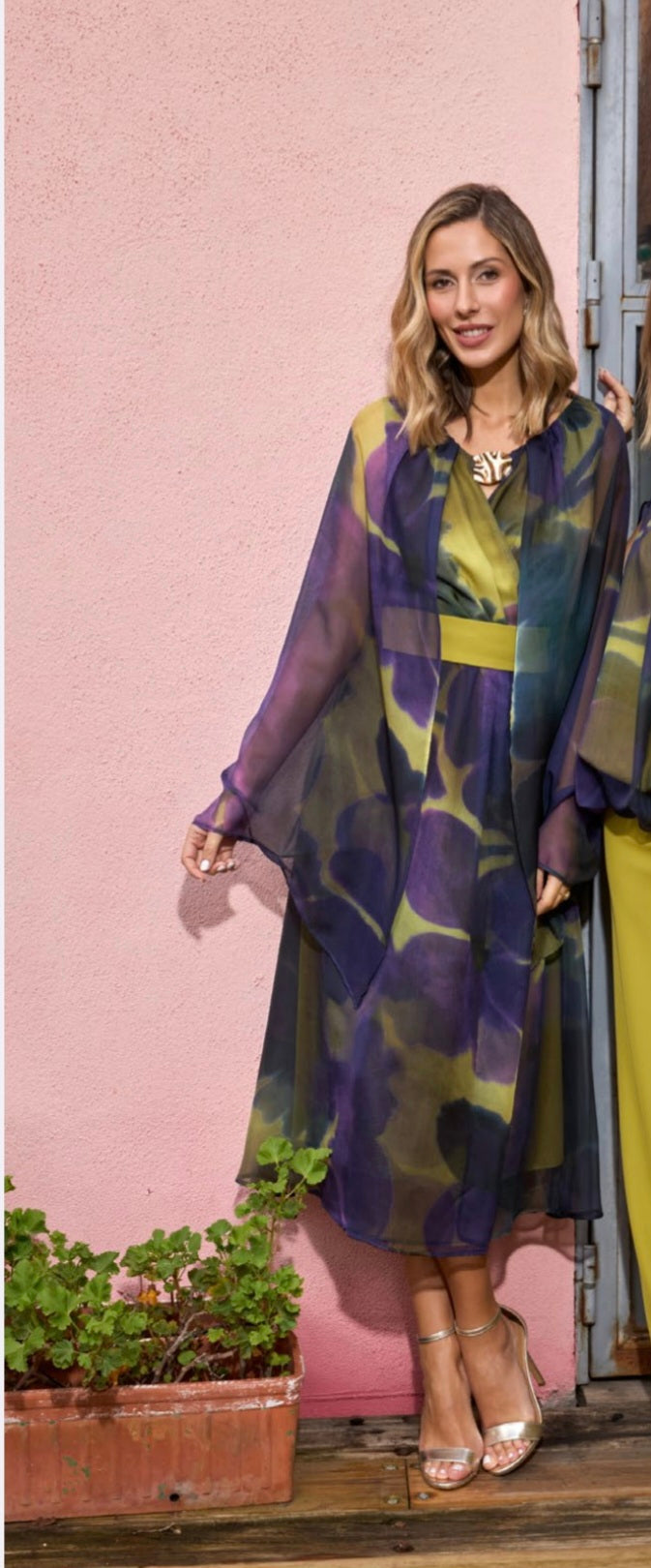 Ziva Purple/Lime Multicolour Dress