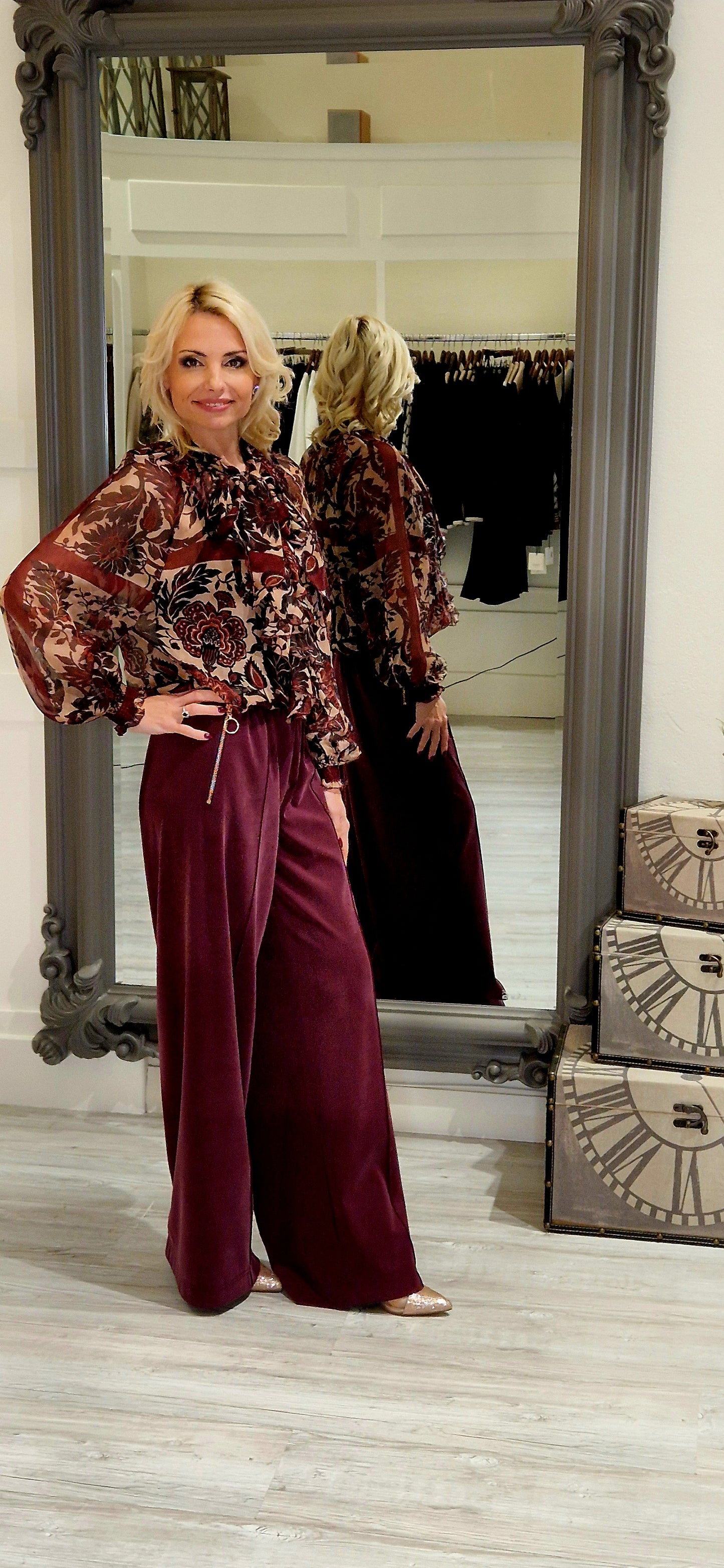 Burgundy Trousers