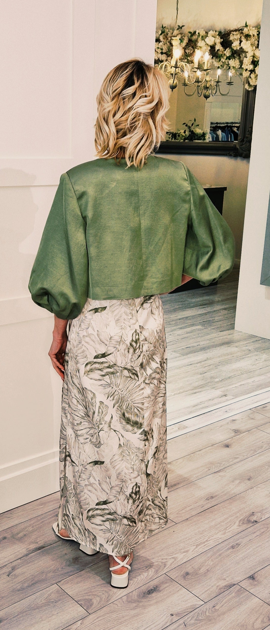 Olive Crop Jacket