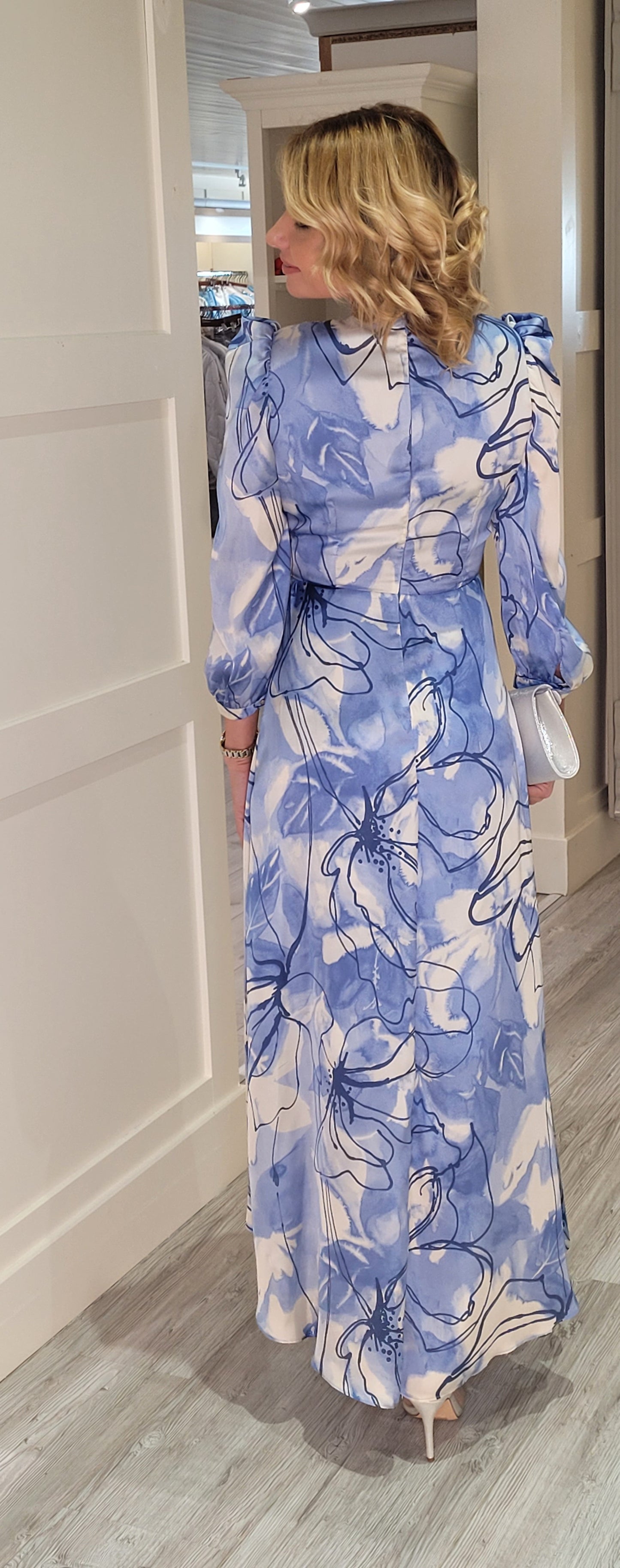 6Riva Sea Blue Dress