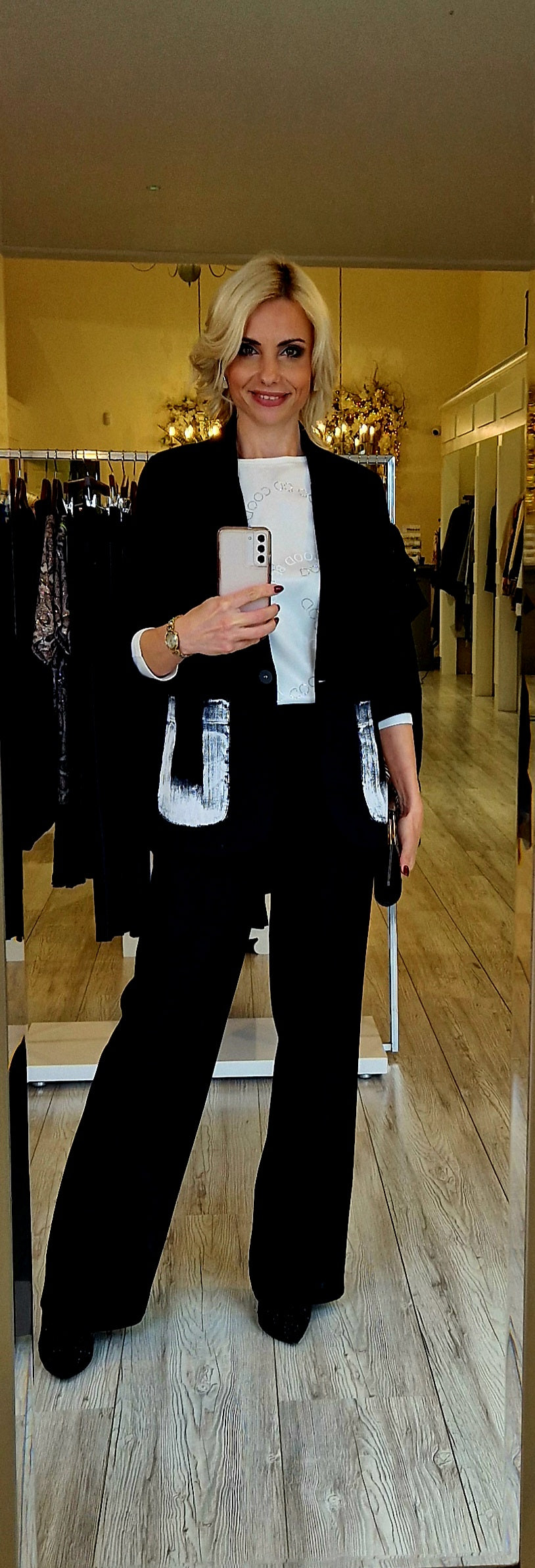 Black Straight-leg Trousers
