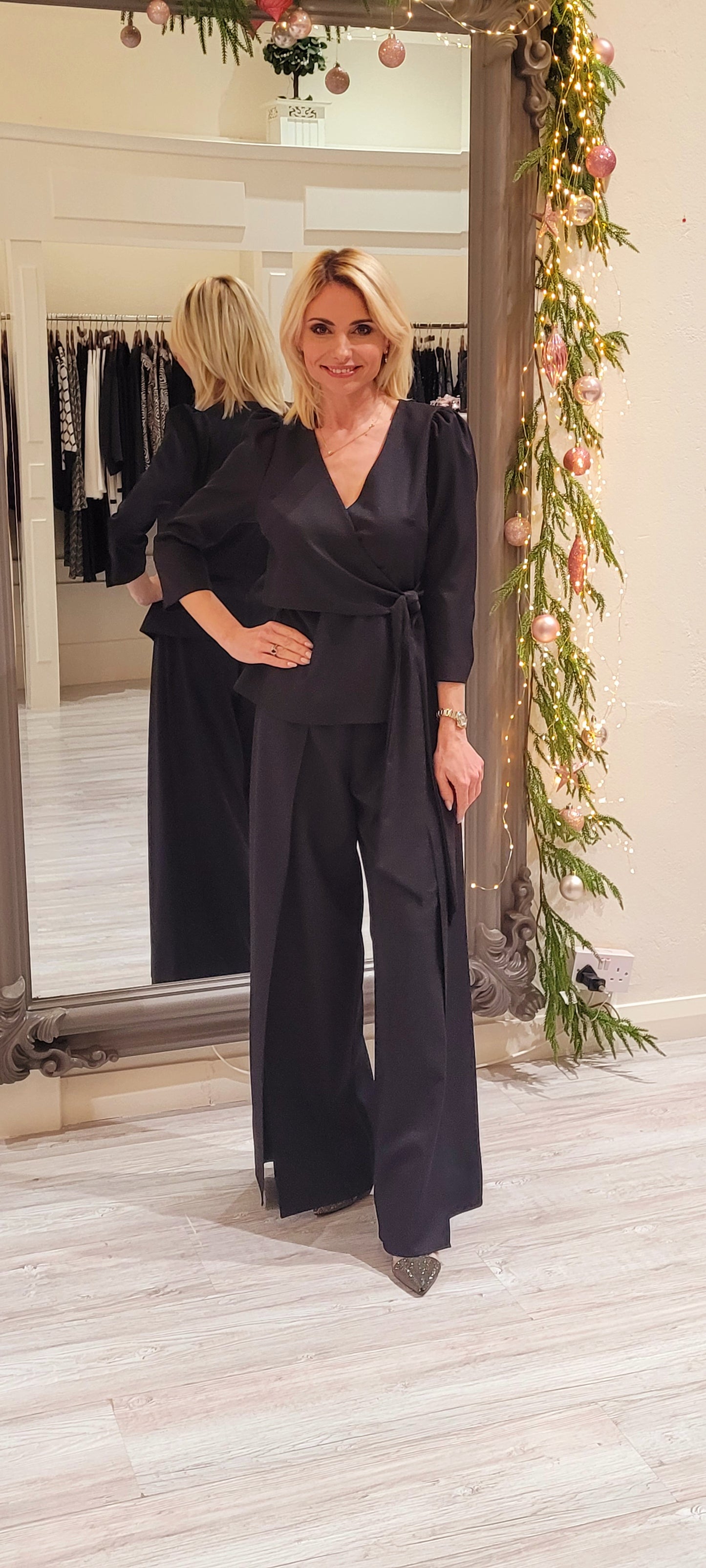 Black Two Piece Trousers Suit