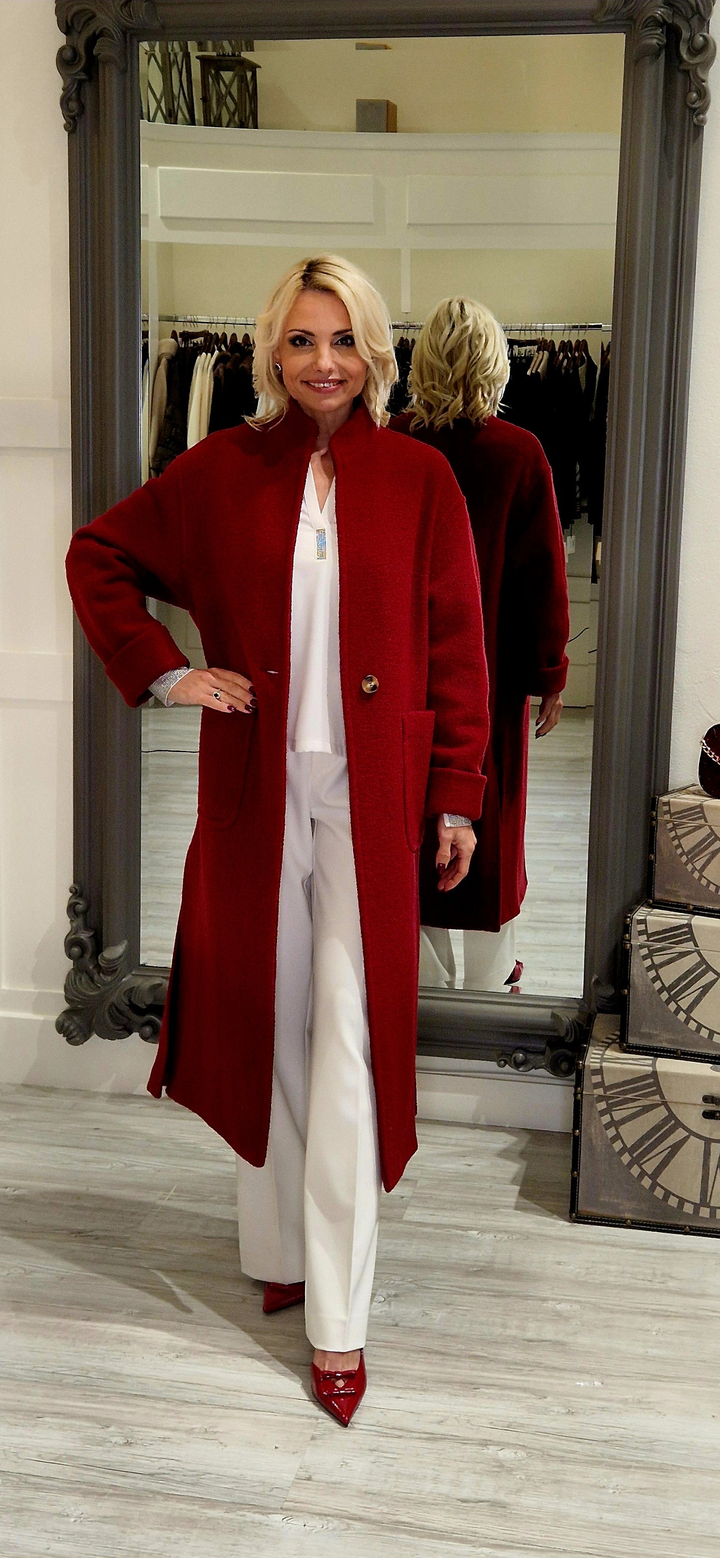 Deep Red Classical Coat
