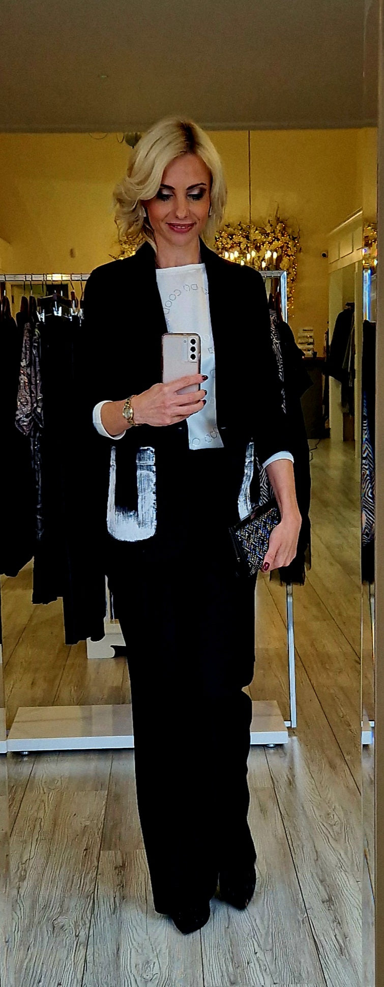 Black Straight-leg Trousers