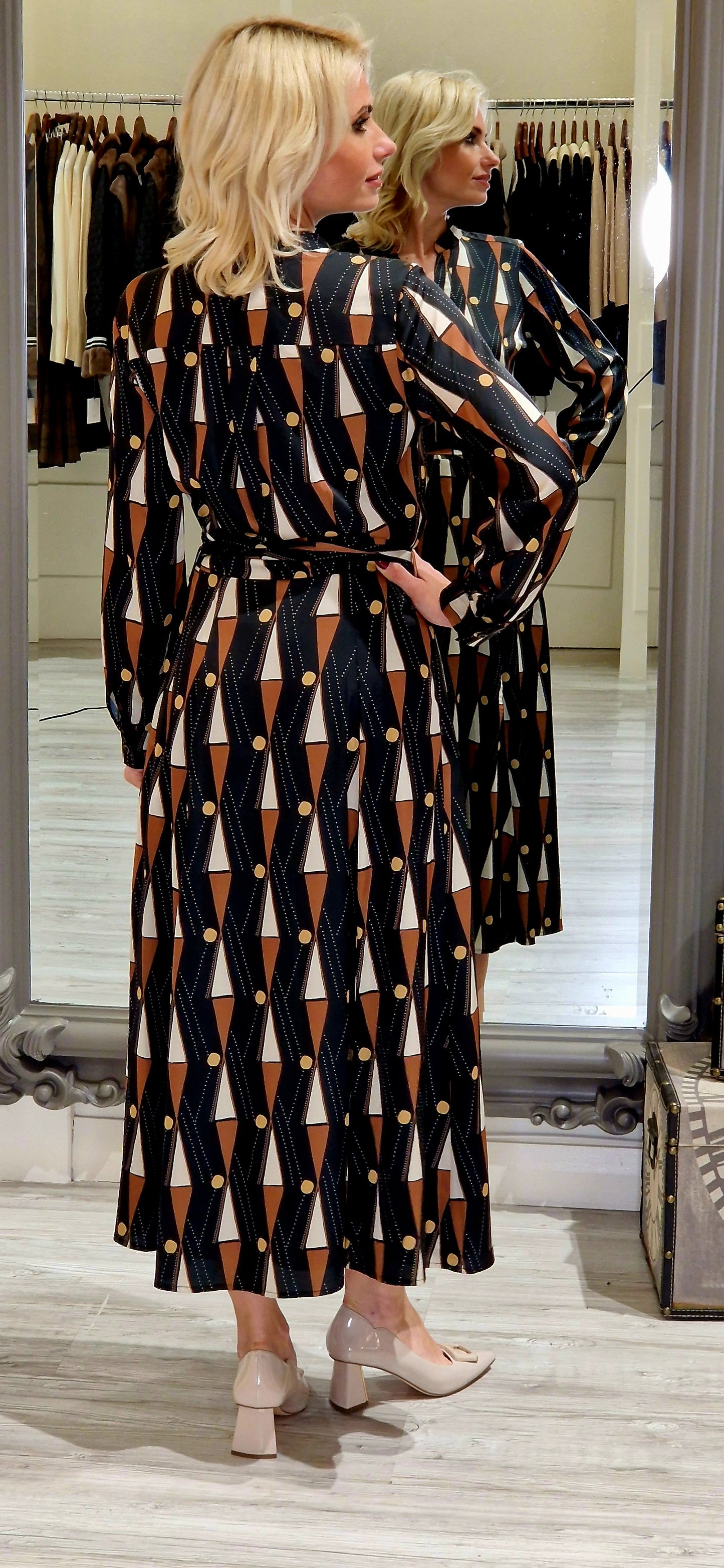 Multicolour Midi Dress