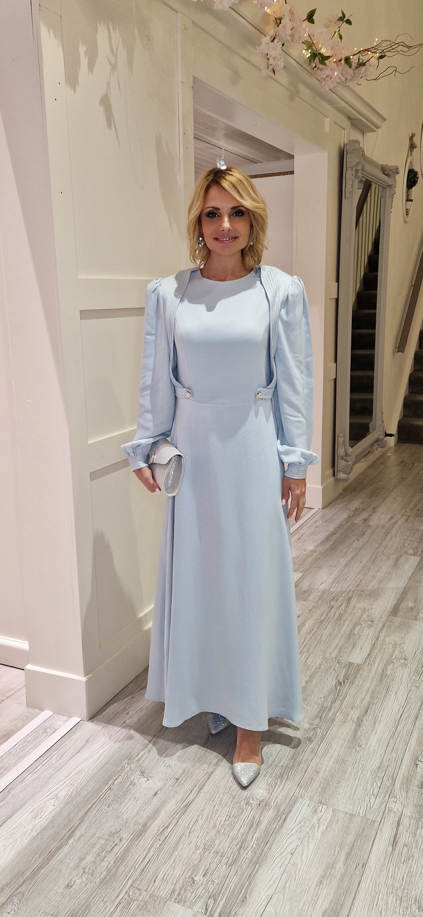 Powder Blue Midi Dress