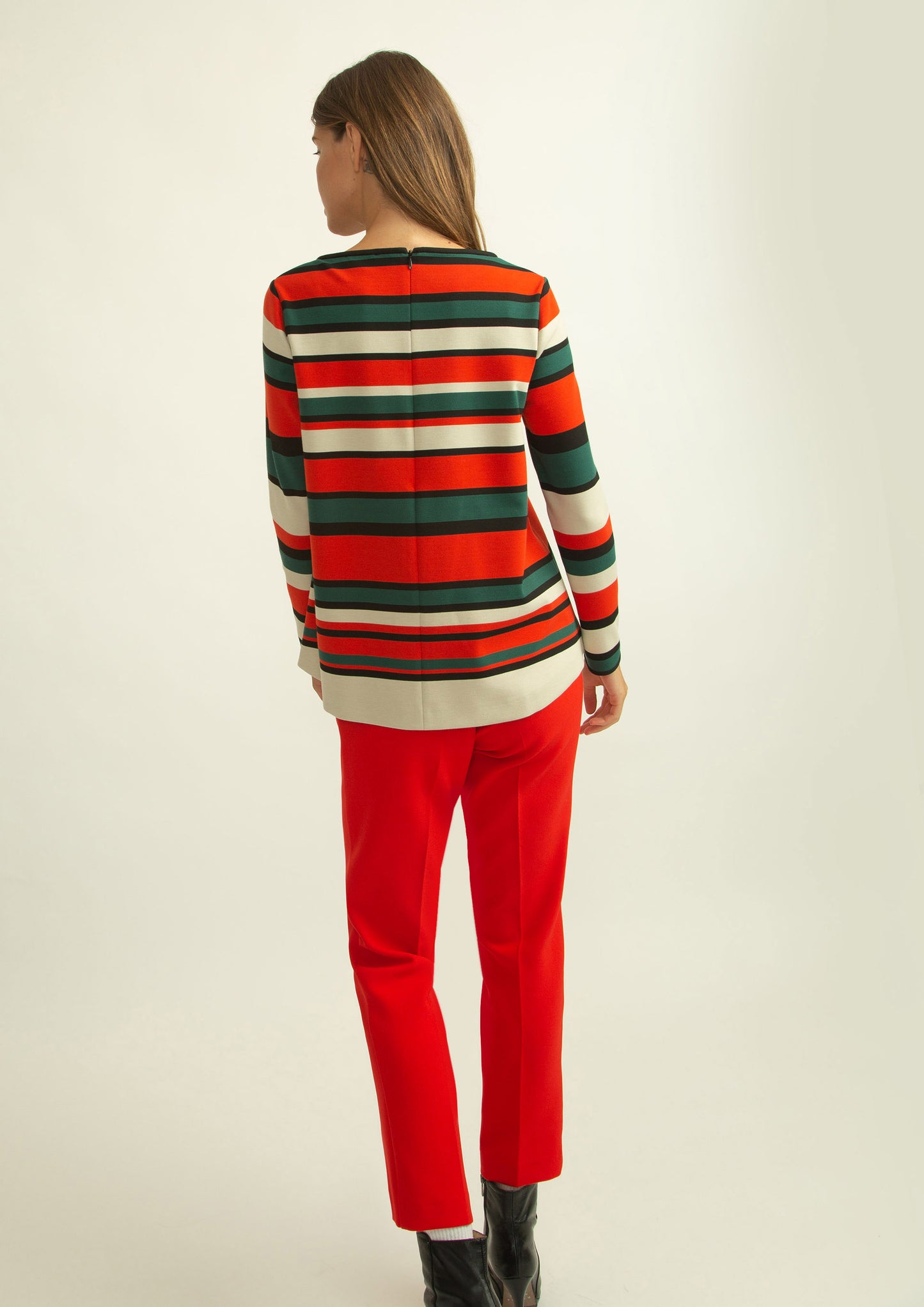 Red Straight Trousers