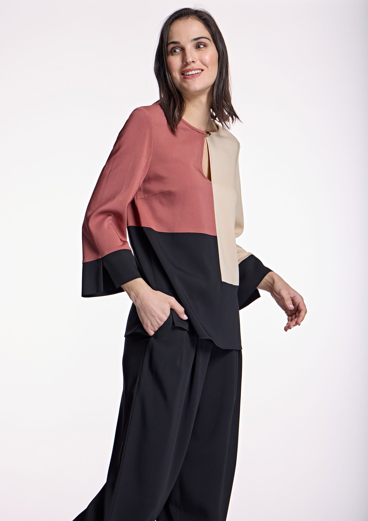 Three-toned blouse