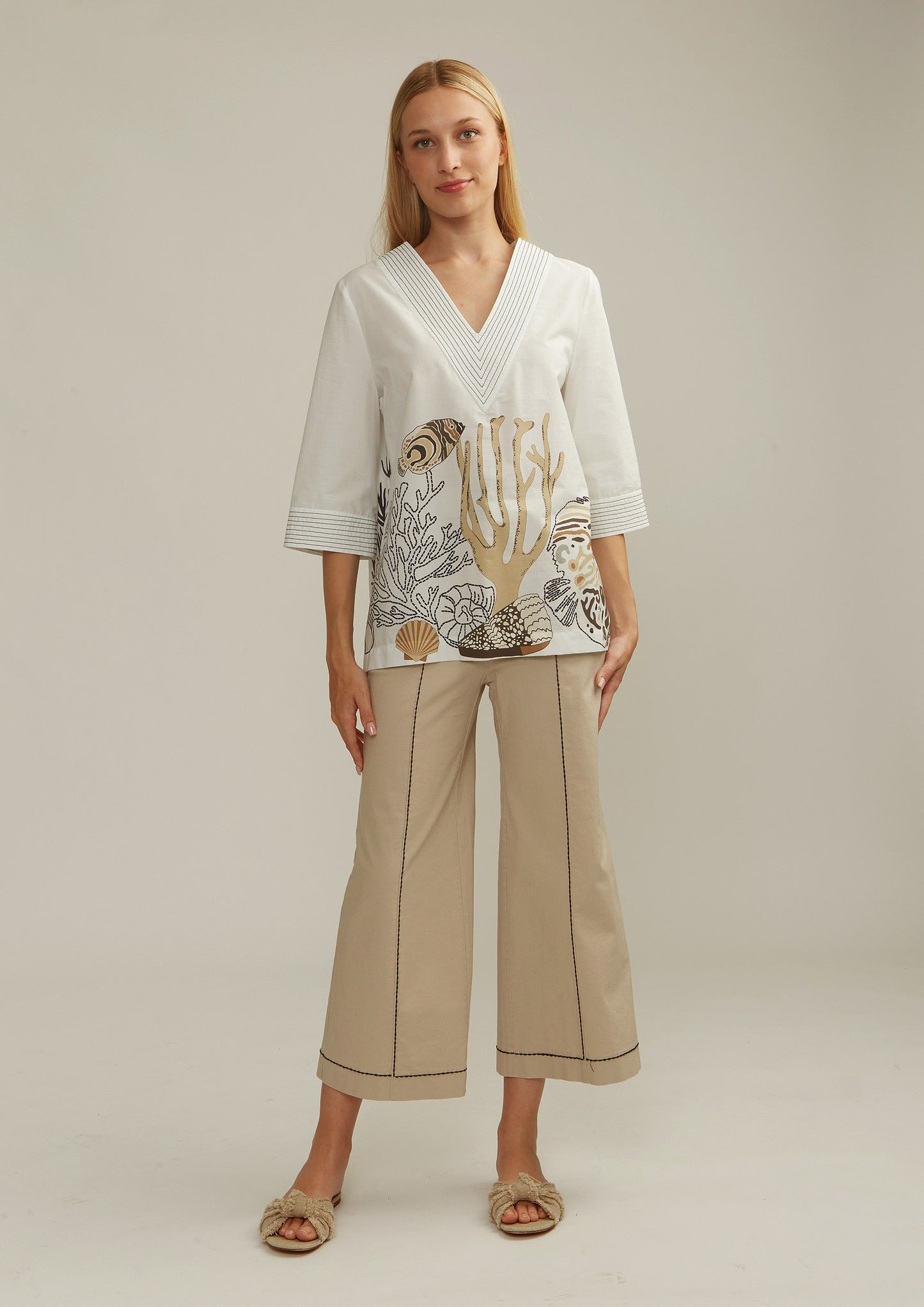 White Print Blouse