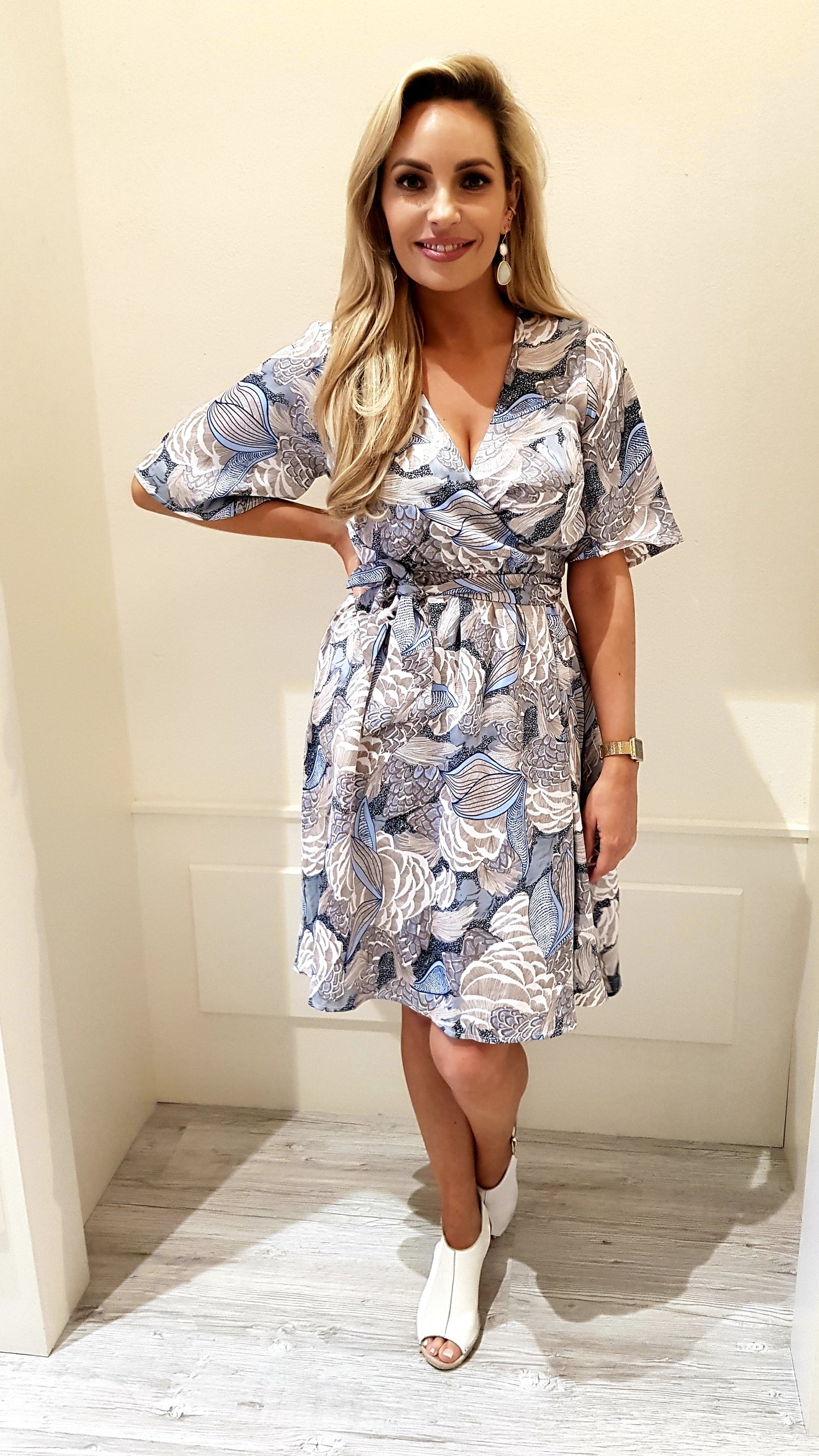 Blue Print Dress