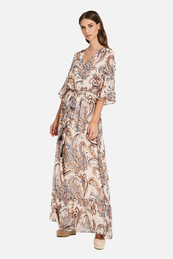 Paisley Print Maxi Dress