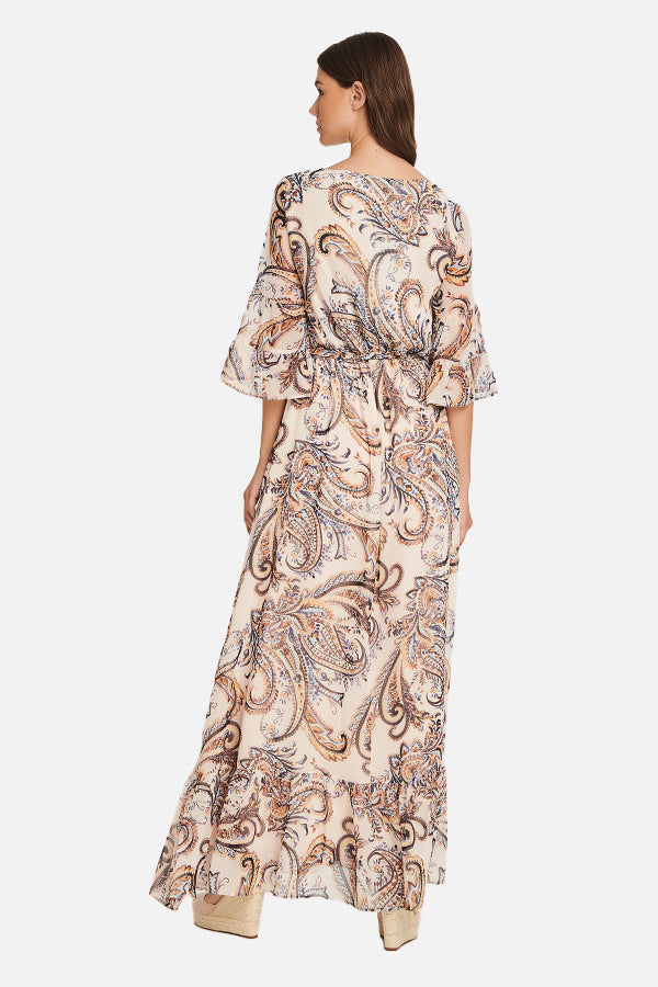 Paisley Print Maxi Dress