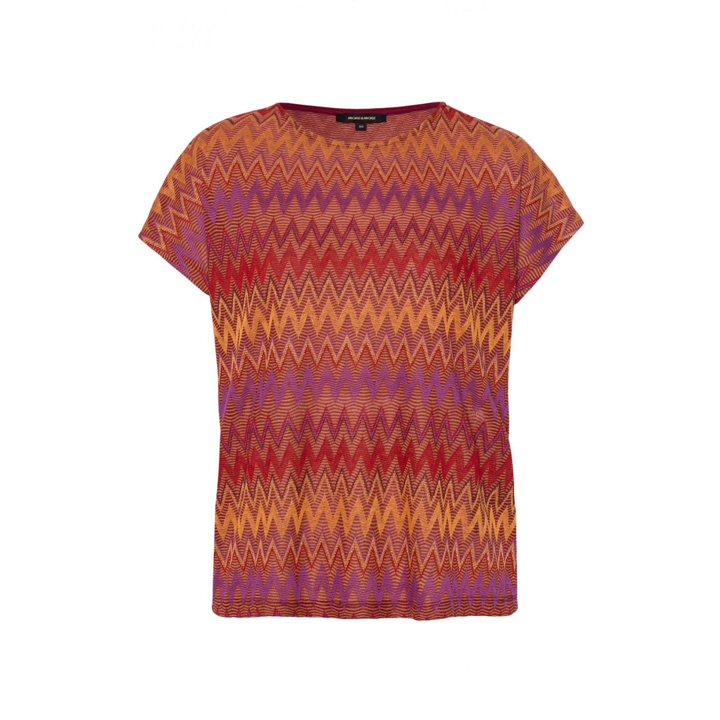 Rust Top With Zigzag Print
