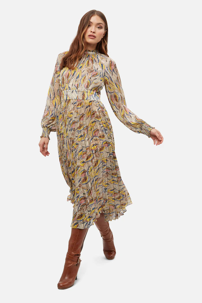 Whisper Yellow printed Dress