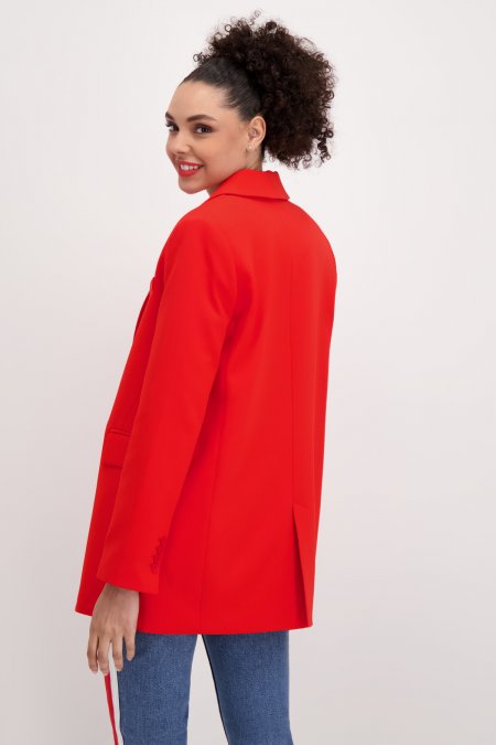 Red Long Blazer