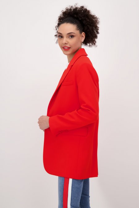 Red Long Blazer