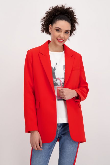 Red Long Blazer