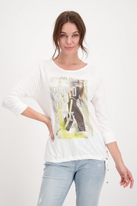 Cream Top With Photo Print