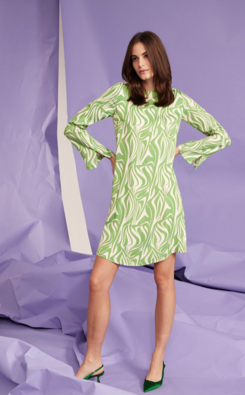 Green & Cream Dress